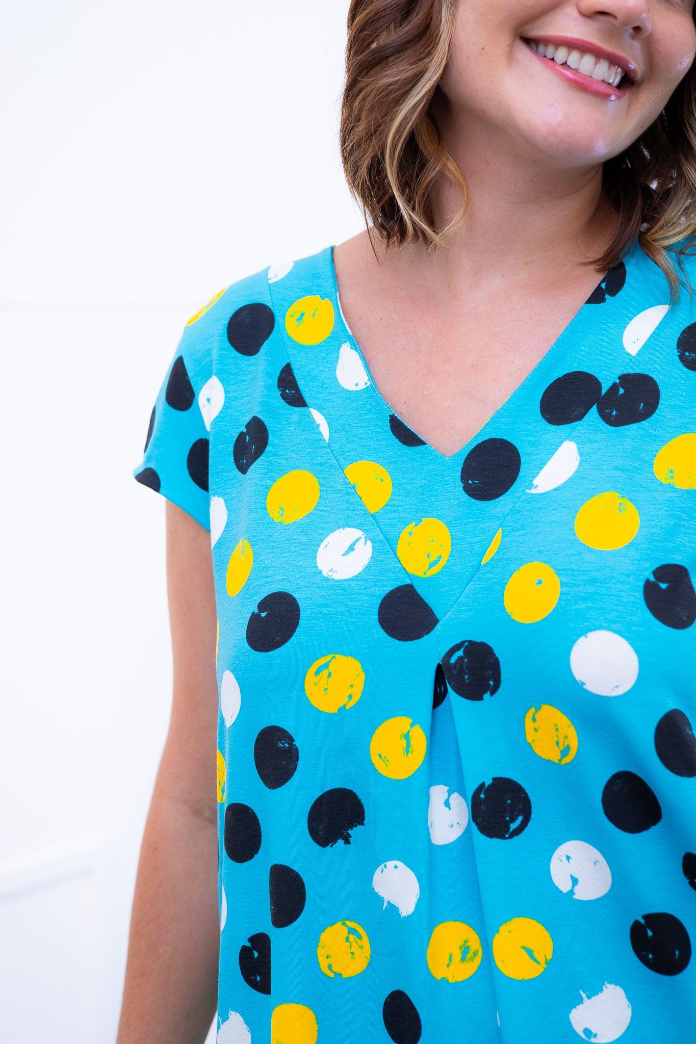 Vestido Laura - Evasê Decote V em Viscolycra - Bazar Online