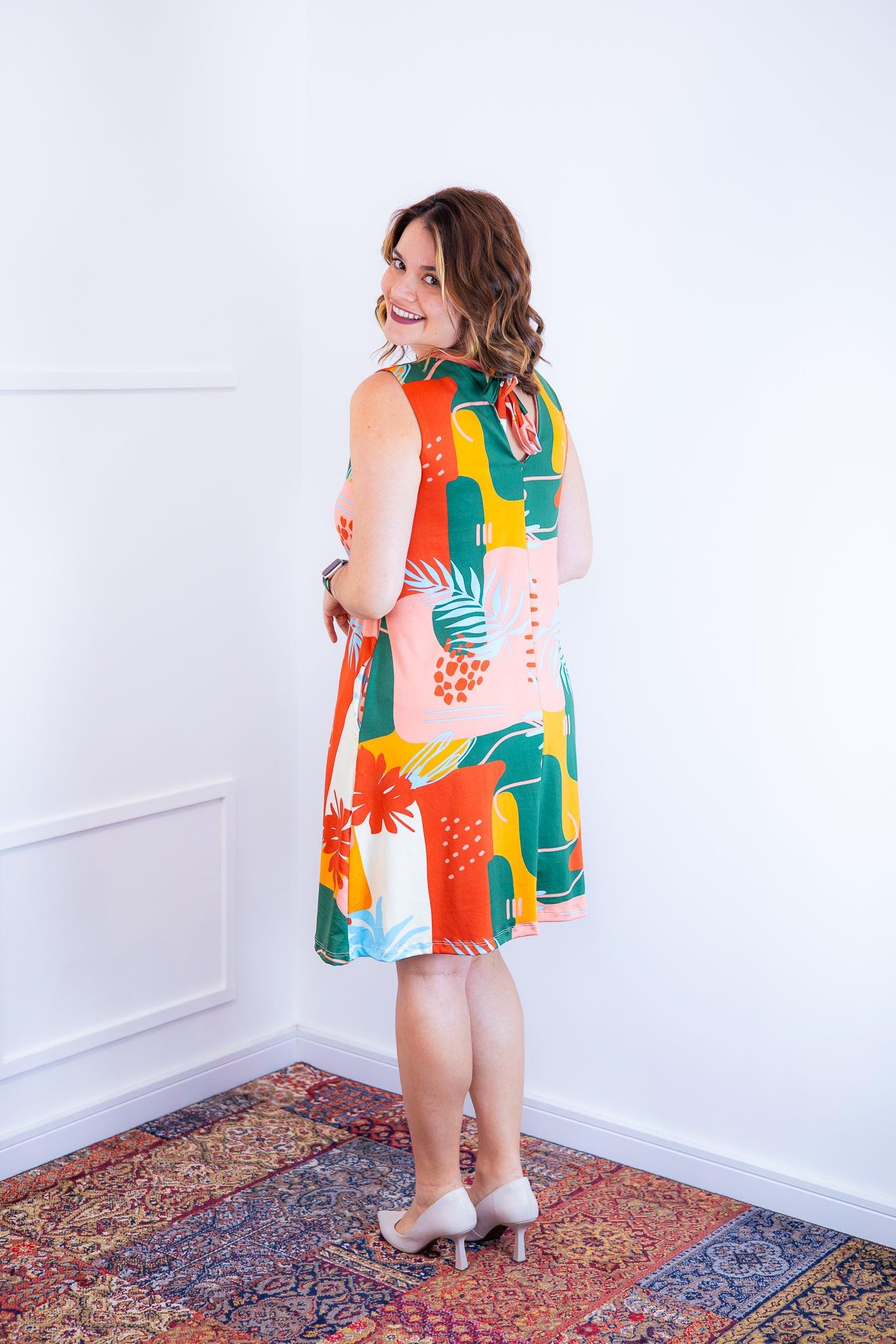 Vestido Emily -  Regata de Amarrar nas Costas em Malha Confort - Bazar Online