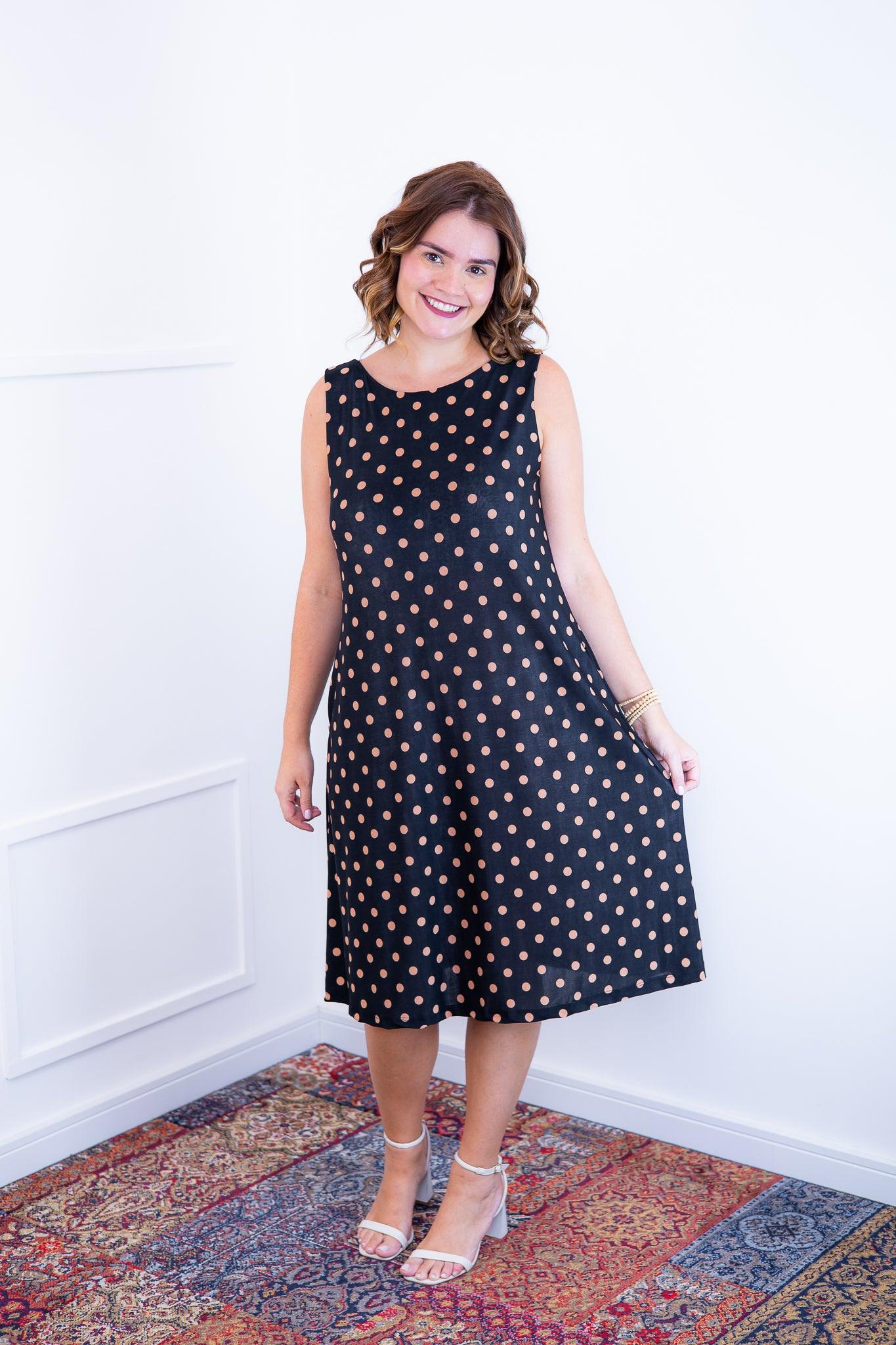 Vestido Sofia - Malha Confort Regata Midi - Bazar Online