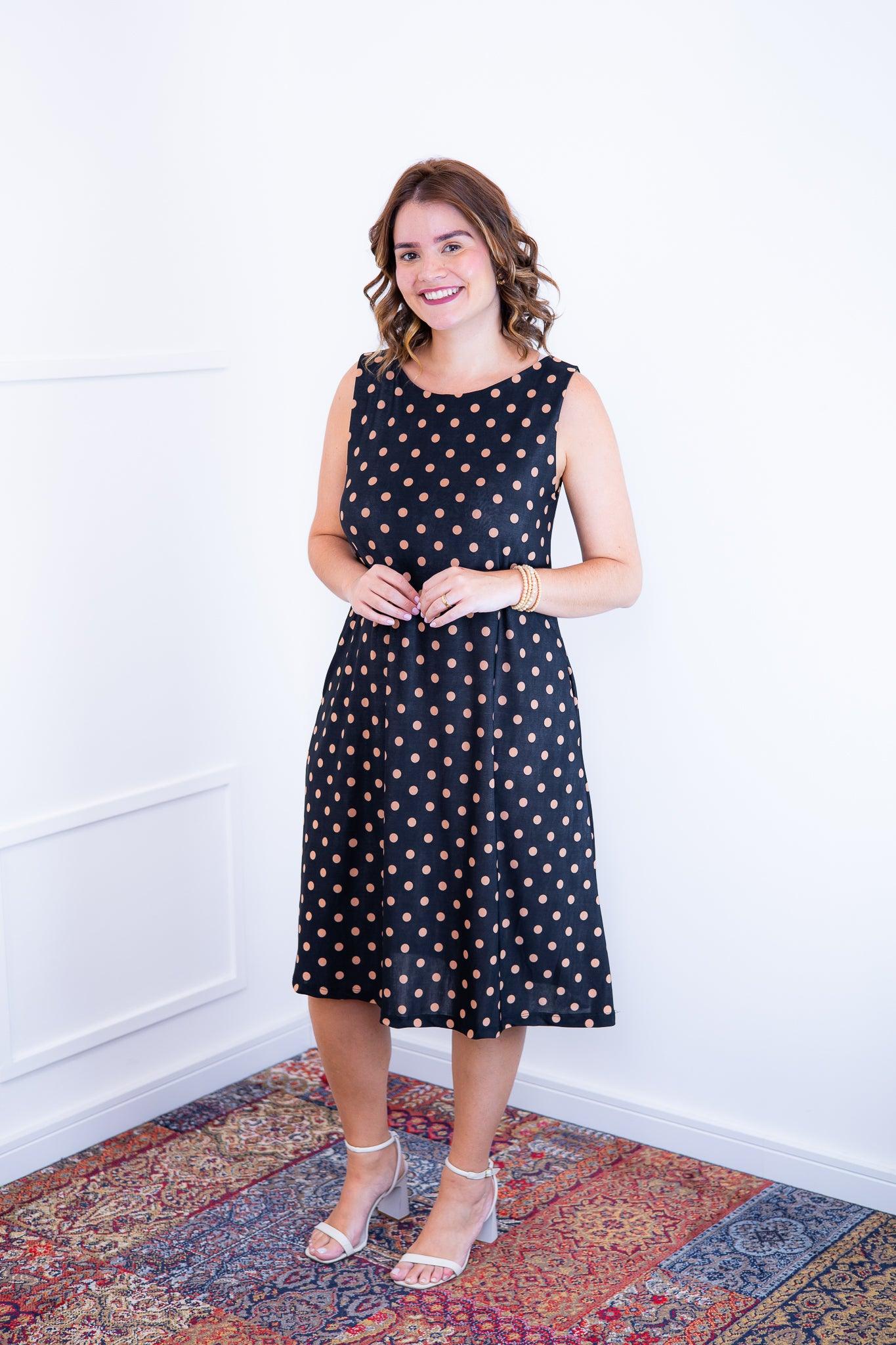 Vestido Sofia - Malha Confort Regata Midi - Bazar Online