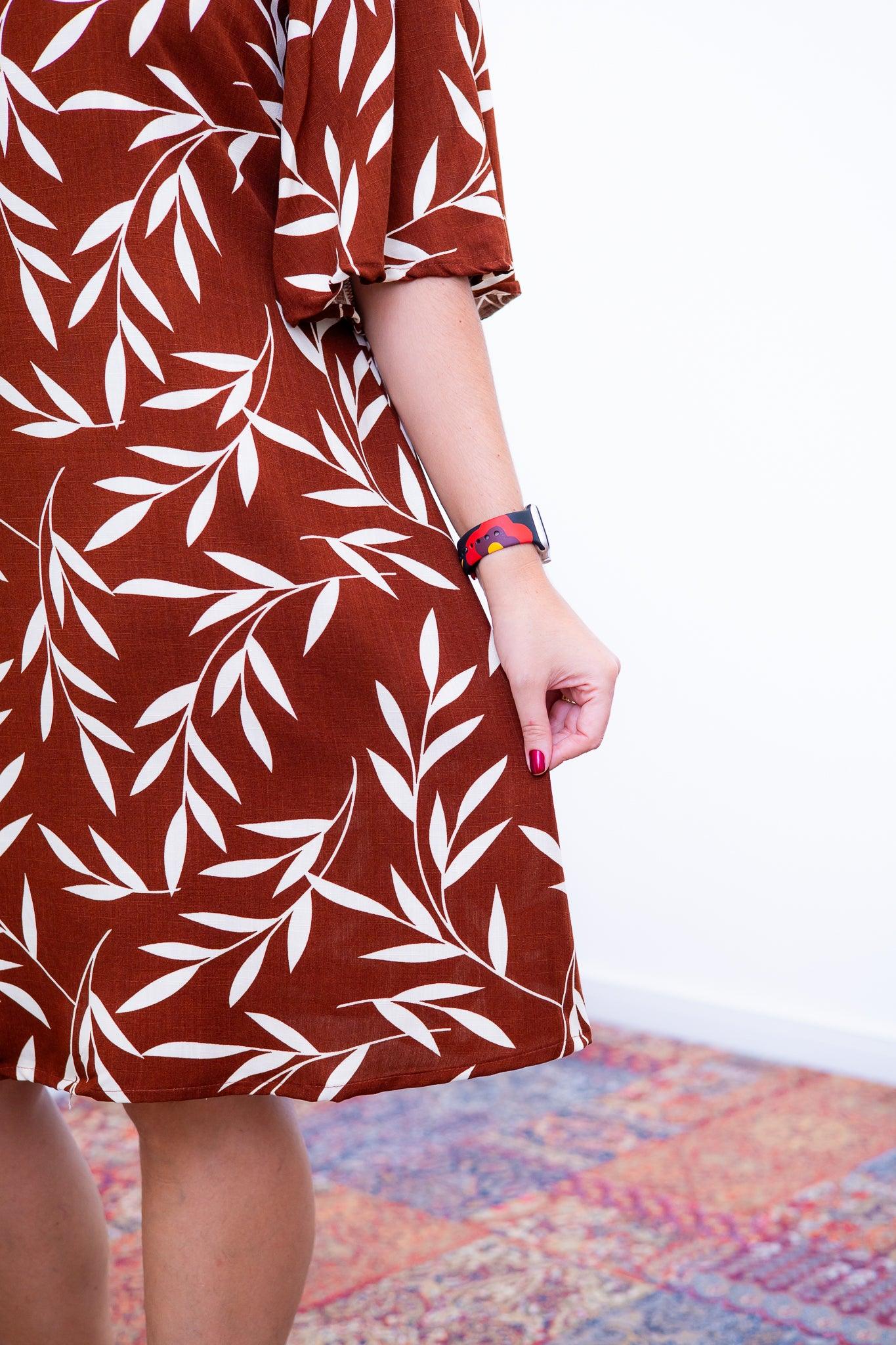 Vestido Sabrina - Decote V Manga Morcego em Viscolinho - Bazar Online