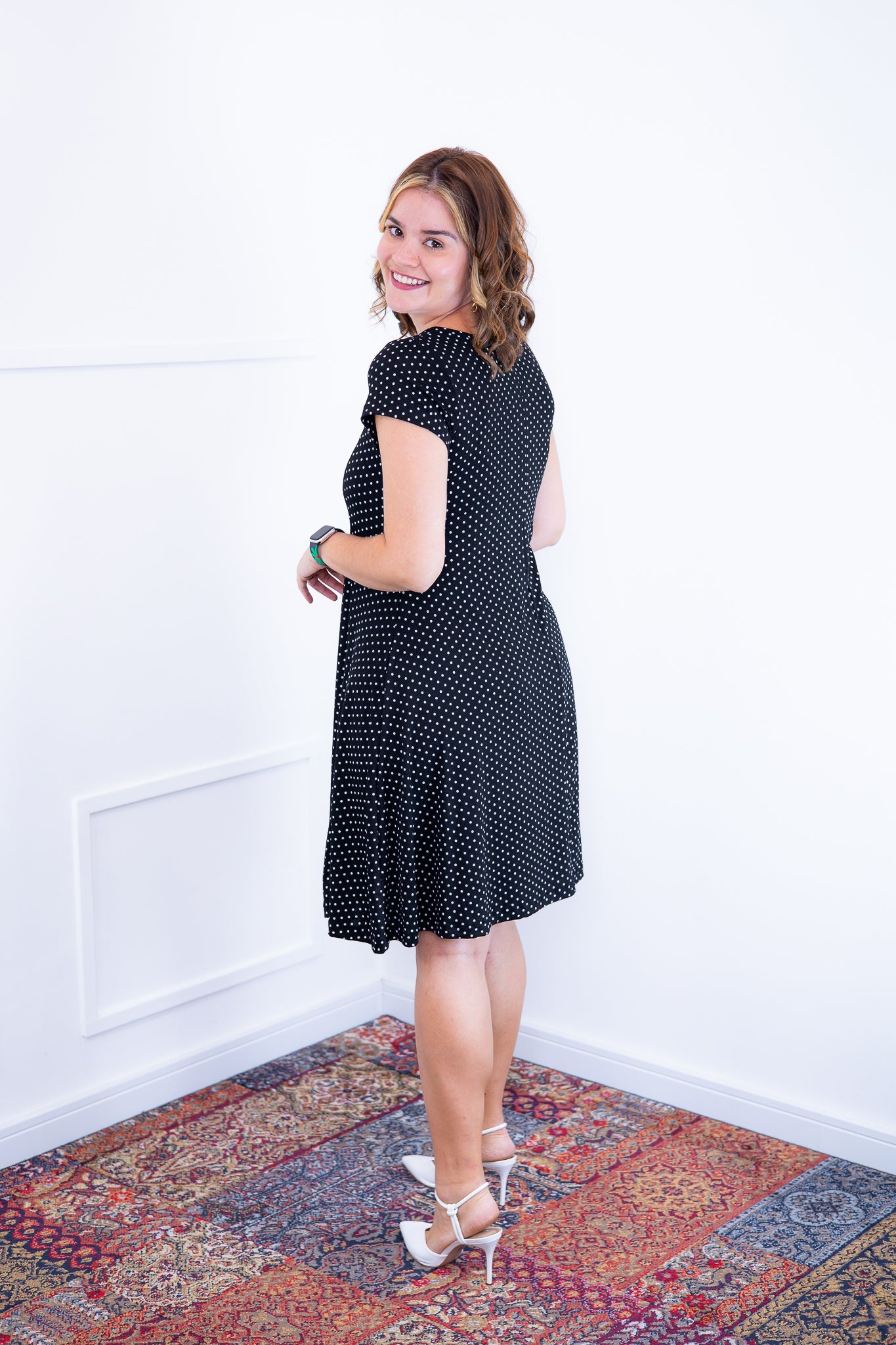 Vestido Melissa - Gola Redonda Acinturado em Viscolycra - Bazar Online