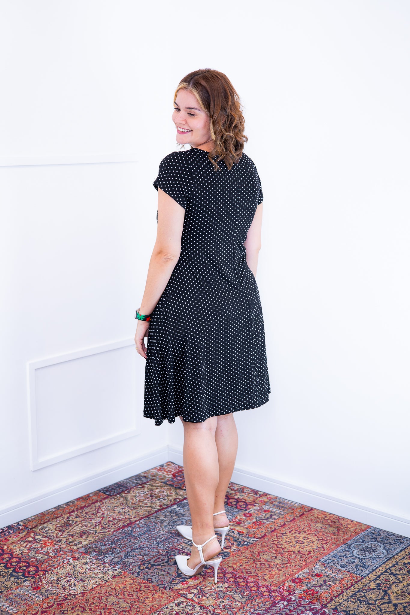 Vestido Melissa - Gola Redonda Acinturado em Viscolycra - Bazar Online