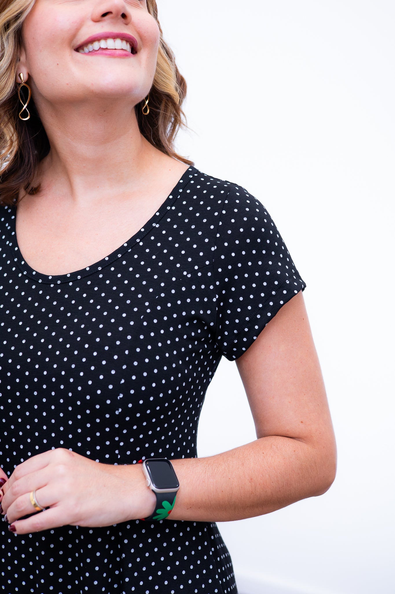 Vestido Melissa - Gola Redonda Acinturado em Viscolycra - Bazar Online