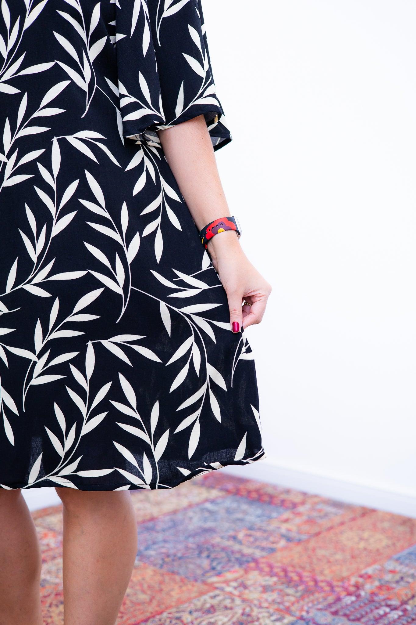 Vestido Sabrina - Decote V Manga Morcego em Viscolinho - Bazar Online