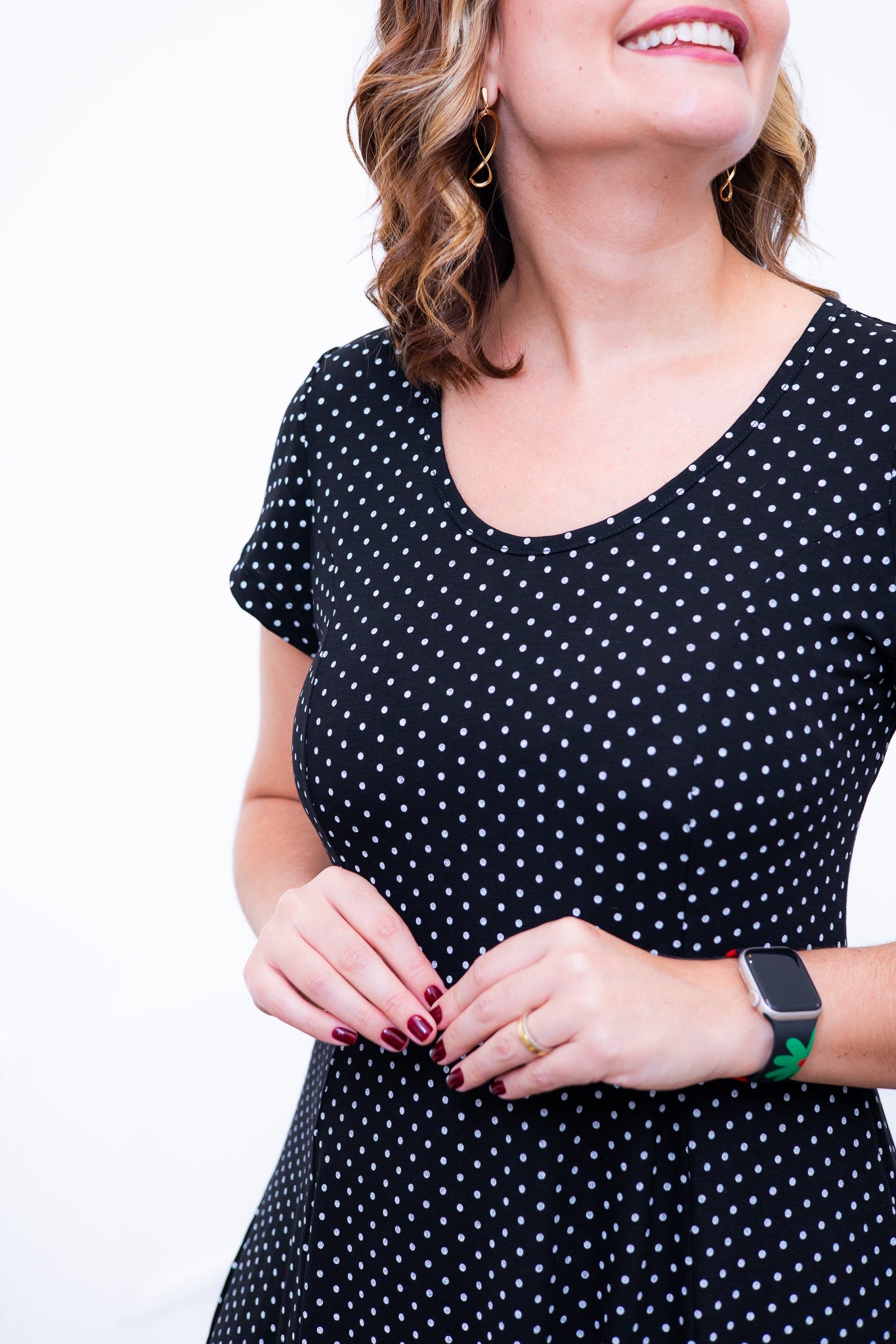 Vestido Melissa - Gola Redonda Acinturado em Viscolycra - Bazar Online