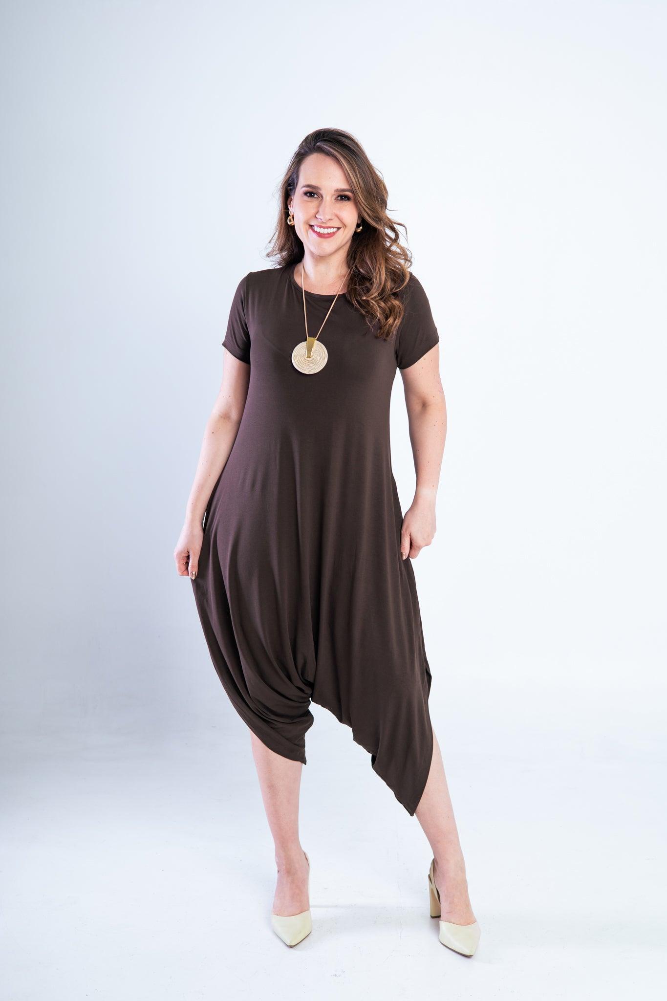 Macacão Fênix - Saruel com Bolsos em Viscolycra - Bazar Online