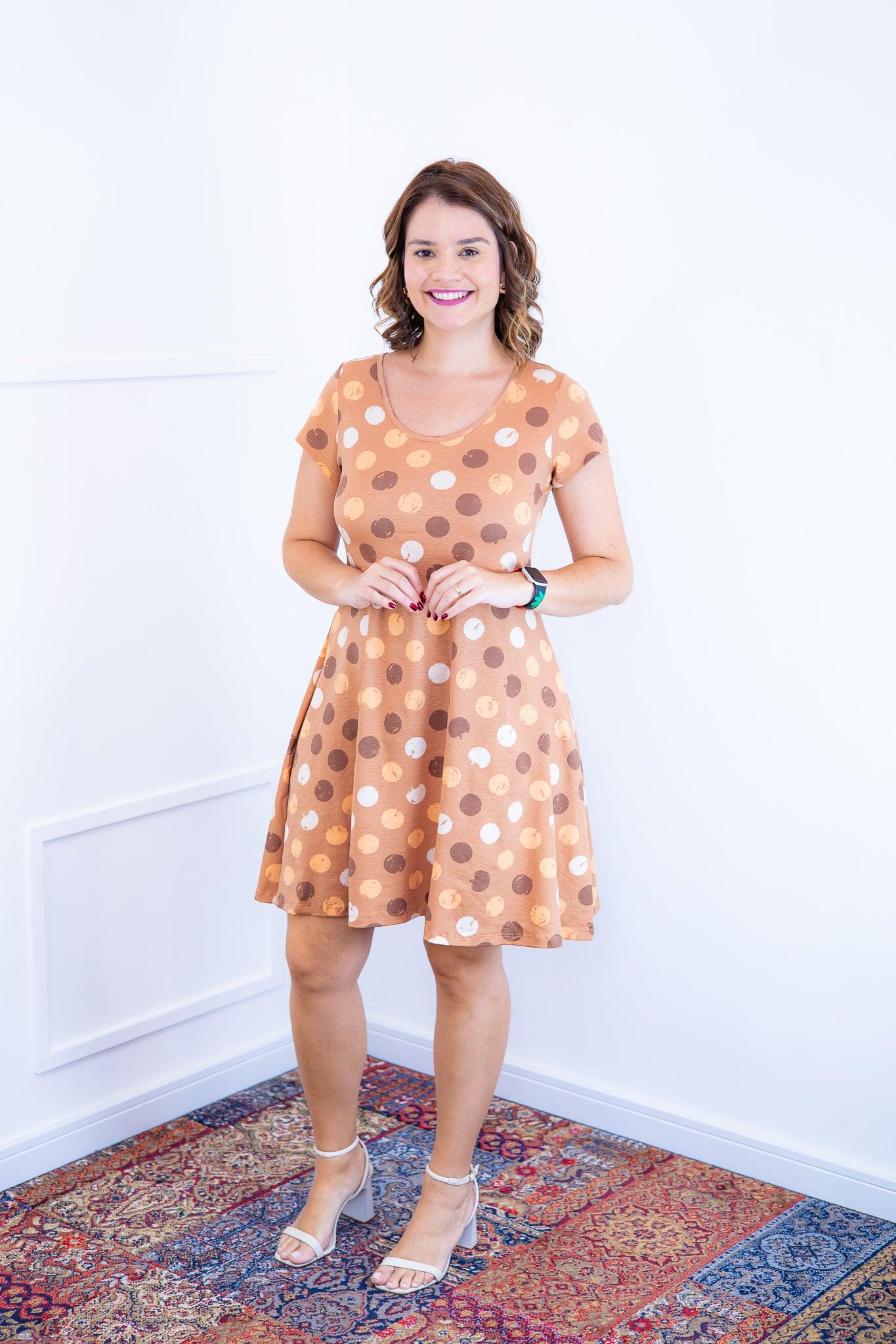 Vestido Melissa - Gola Redonda Acinturado em Viscolycra - Bazar Online