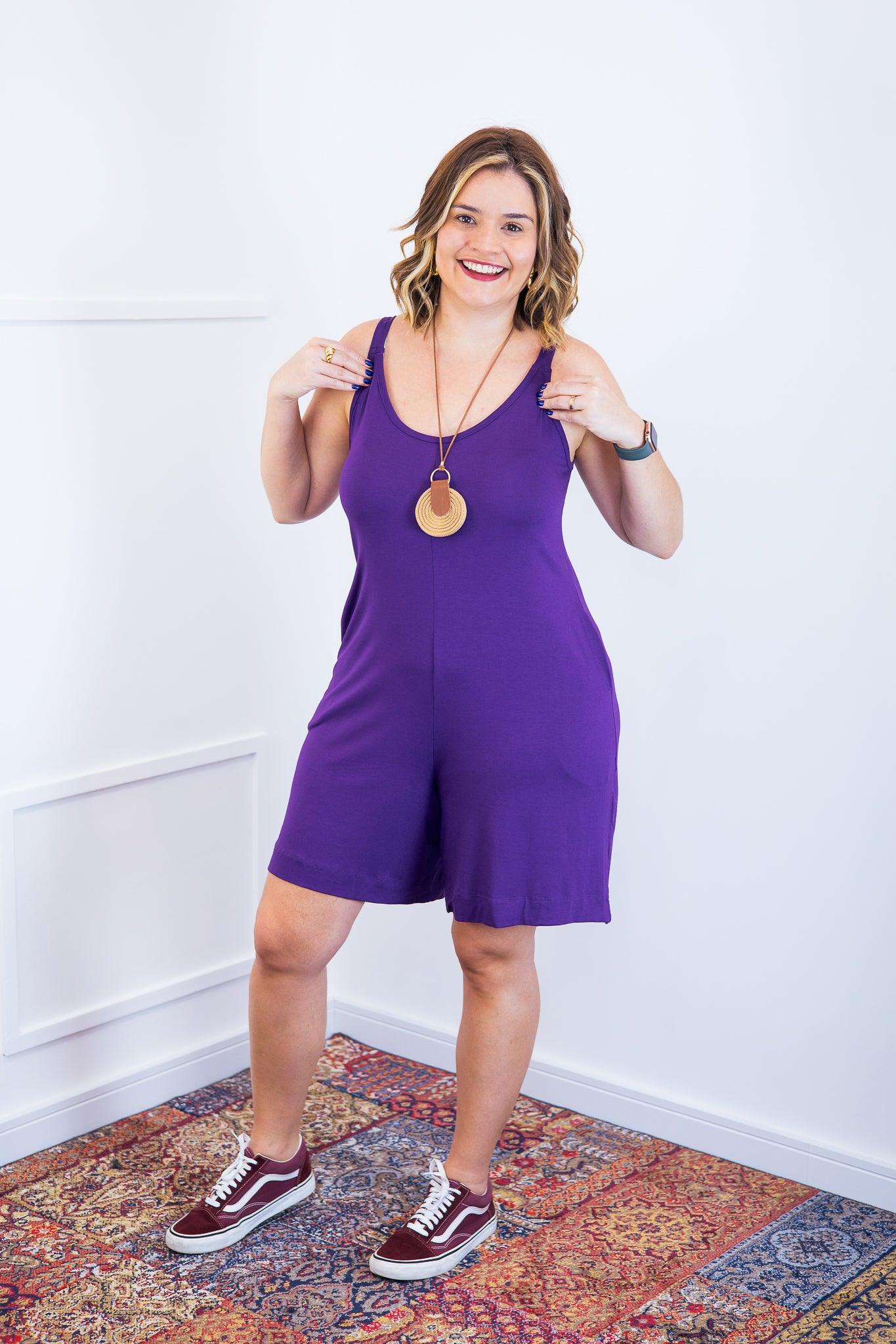 Macaquinho Kate - Midi Alça Larga - Bazar Online