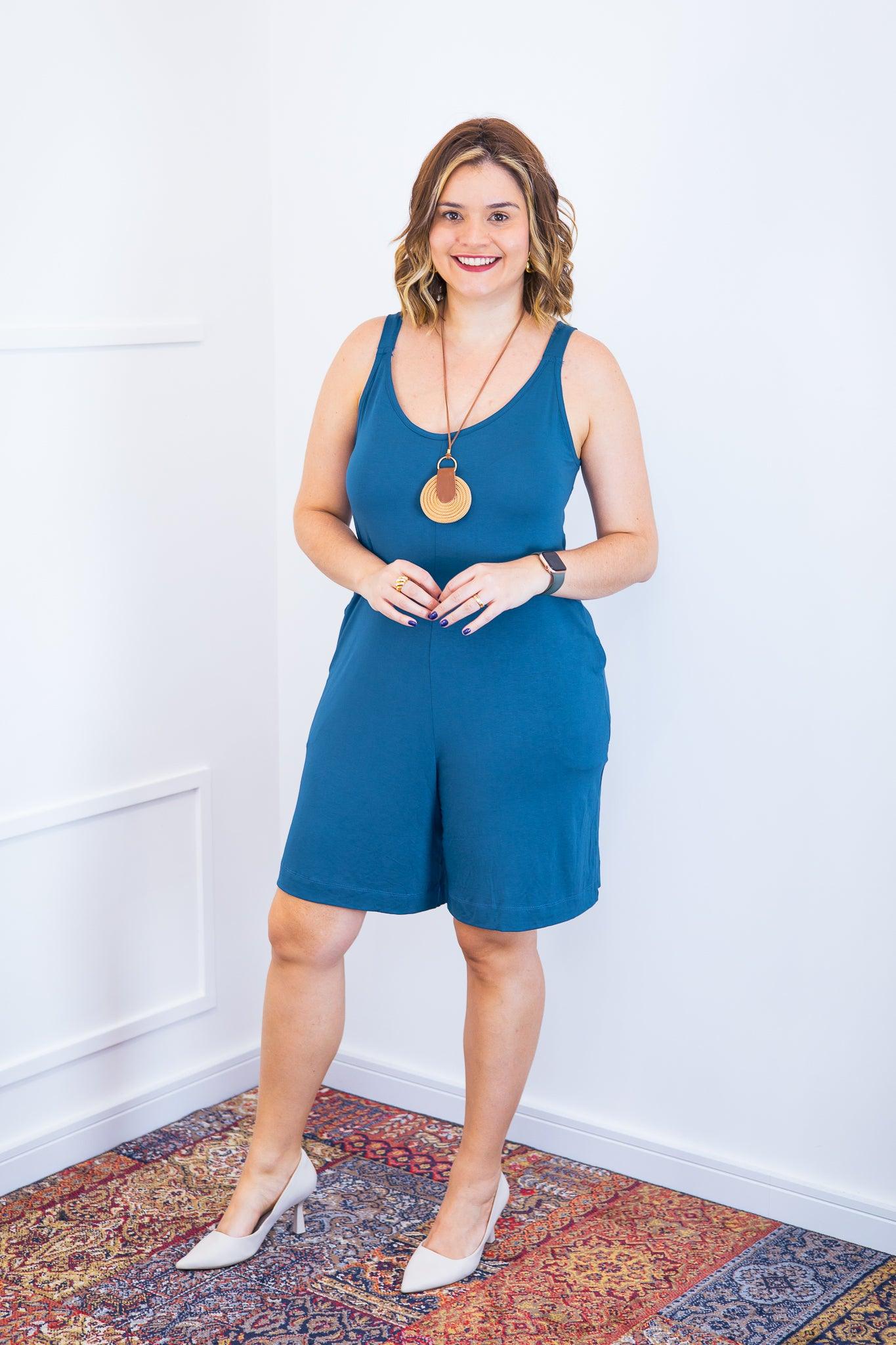 Macaquinho Kate - Midi Alça Larga - Bazar Online