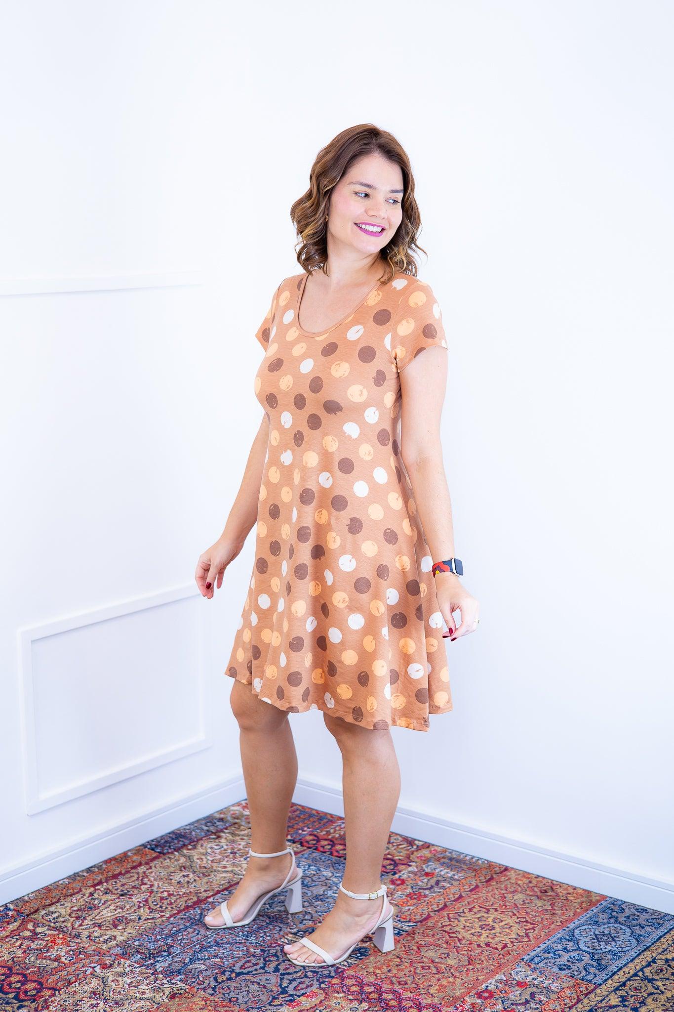 Vestido Melissa - Gola Redonda Acinturado em Viscolycra - Bazar Online