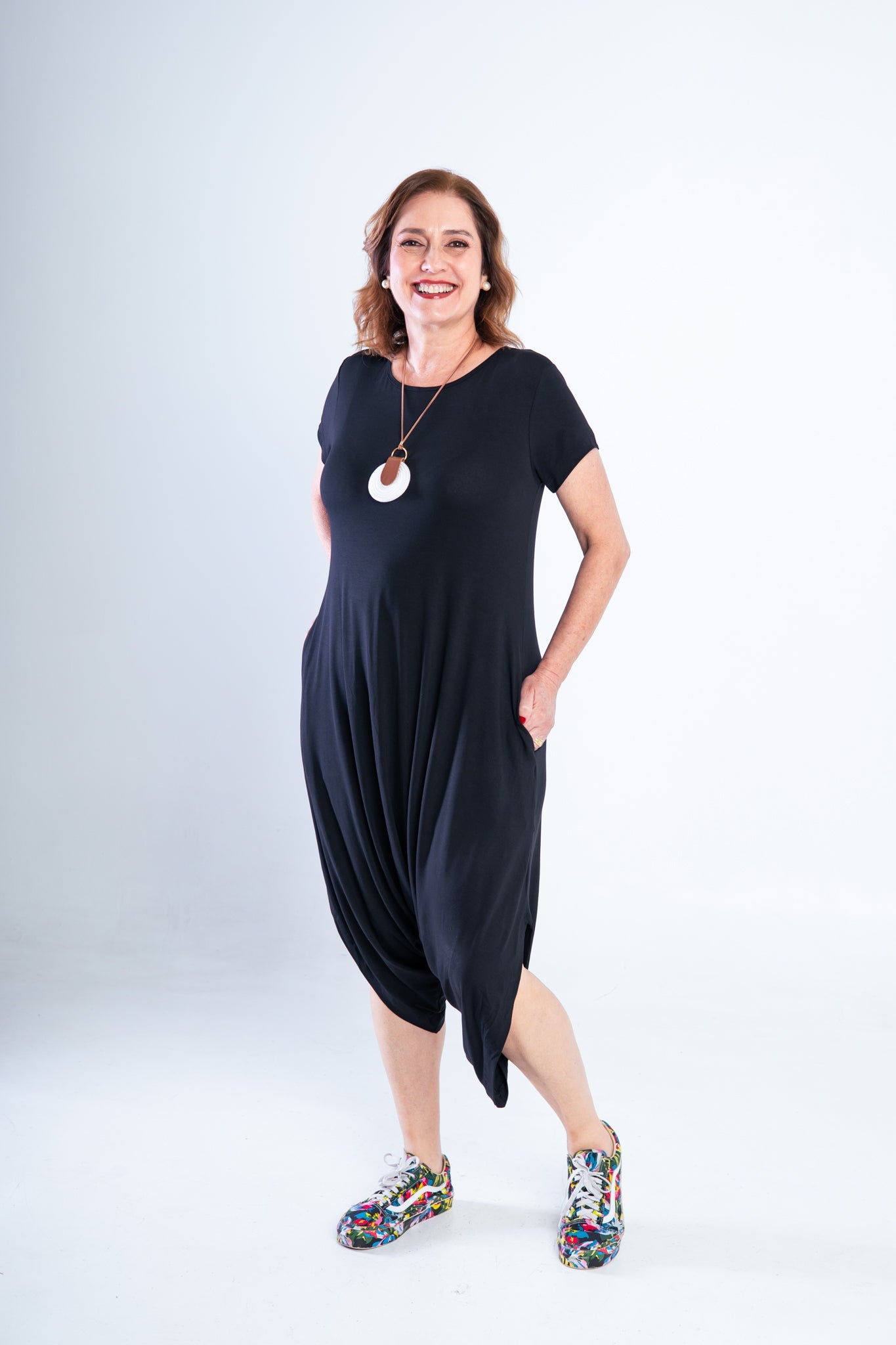 Macacão Fênix - Saruel com Bolsos em Viscolycra - Bazar Online