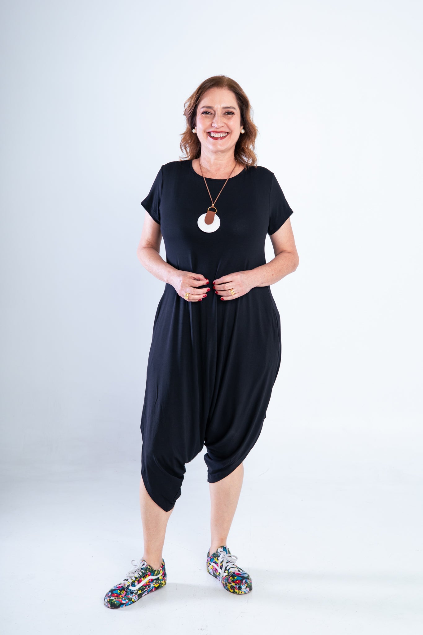 Macacão Fênix - Saruel com Bolsos em Viscolycra - Bazar Online