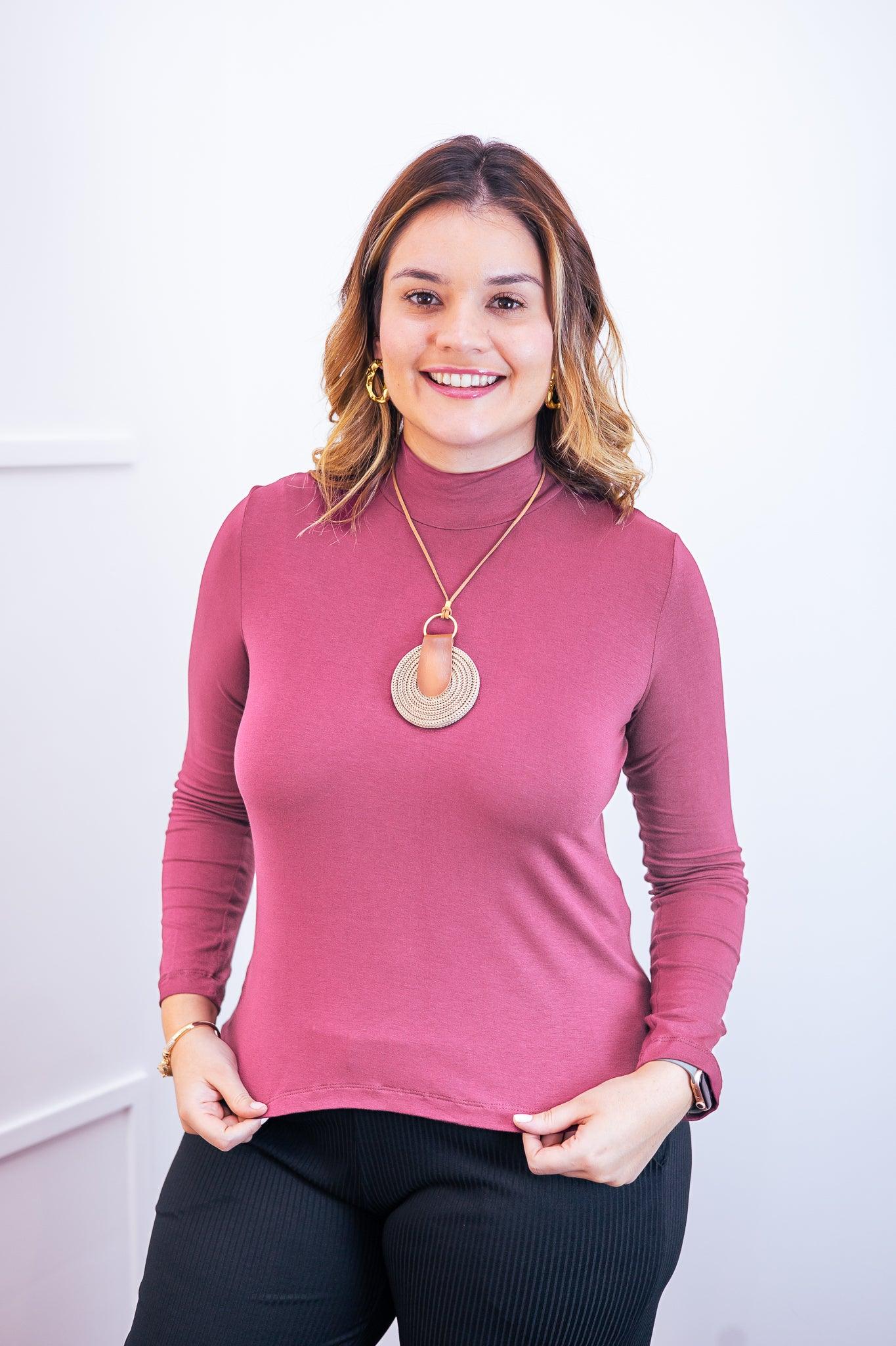 Blusa Donna - Manga longa com Golinha - Bazar Online