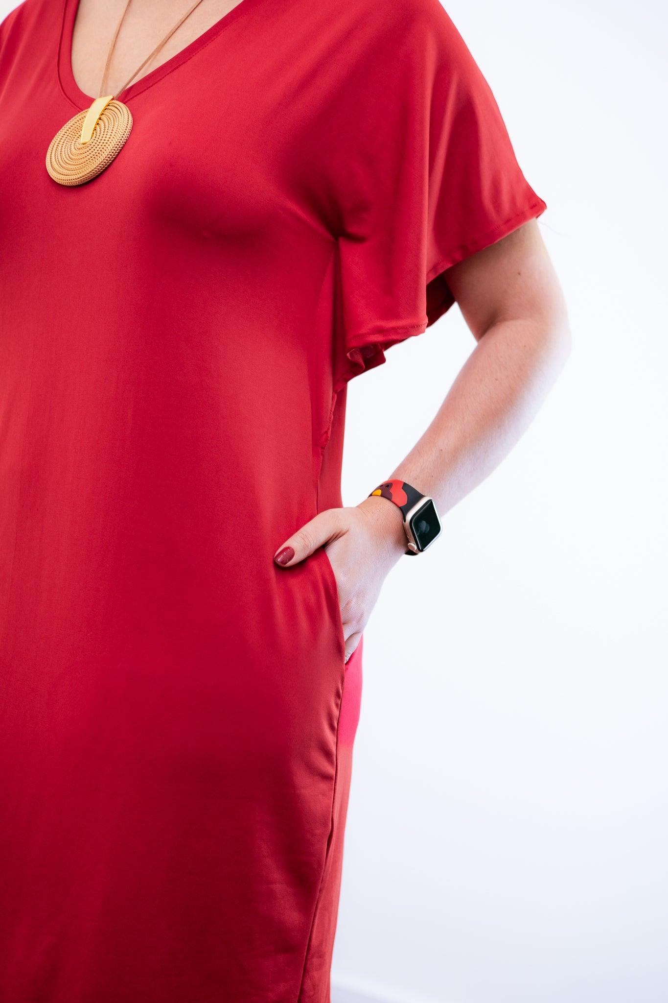 Vestido Helena - Malha Confort Manga Morcego - Bazar Online