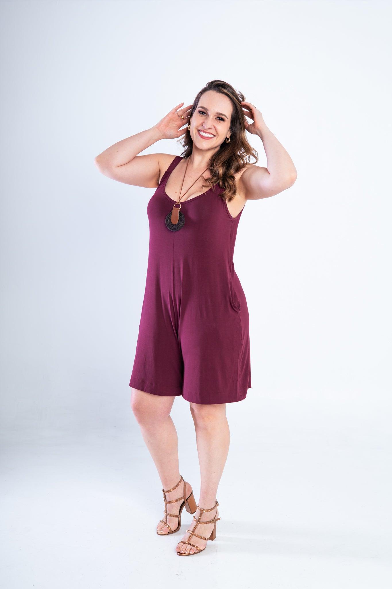 Macaquinho Kate - Midi Alça Larga - Bazar Online