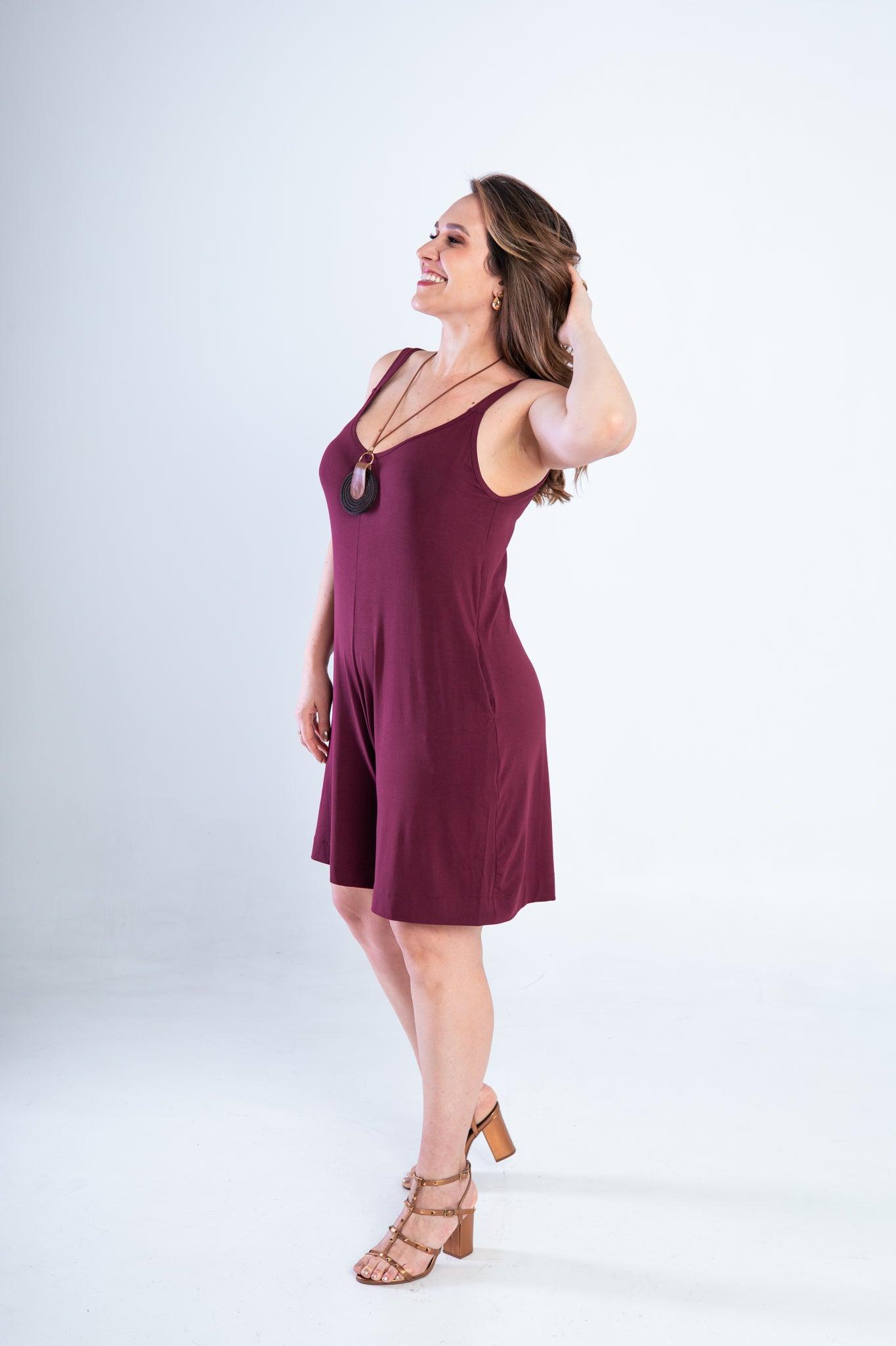 Macaquinho Kate - Midi Alça Larga - Bazar Online