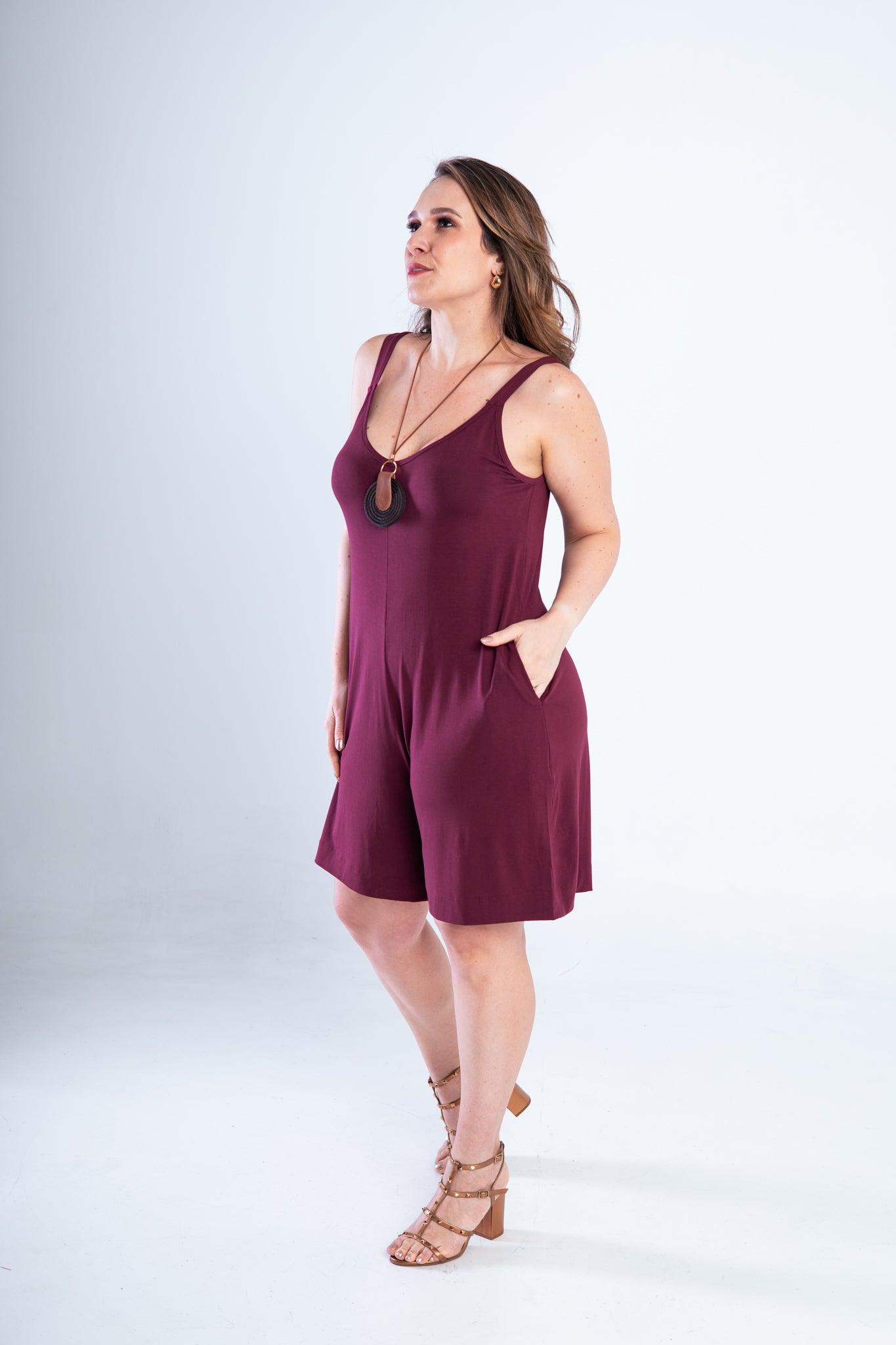 Macaquinho Kate - Midi Alça Larga - Bazar Online