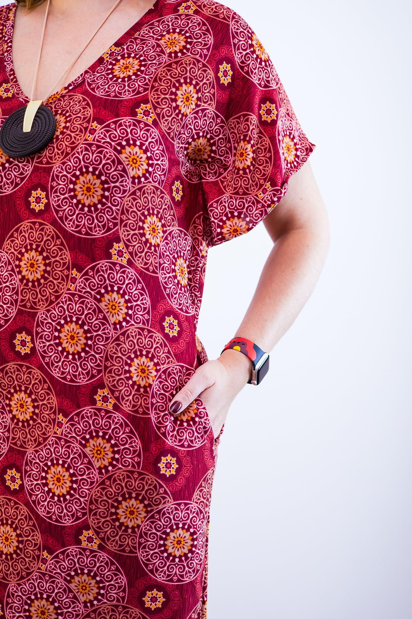 Vestido Helena - Malha Confort Manga Morcego - Bazar Online