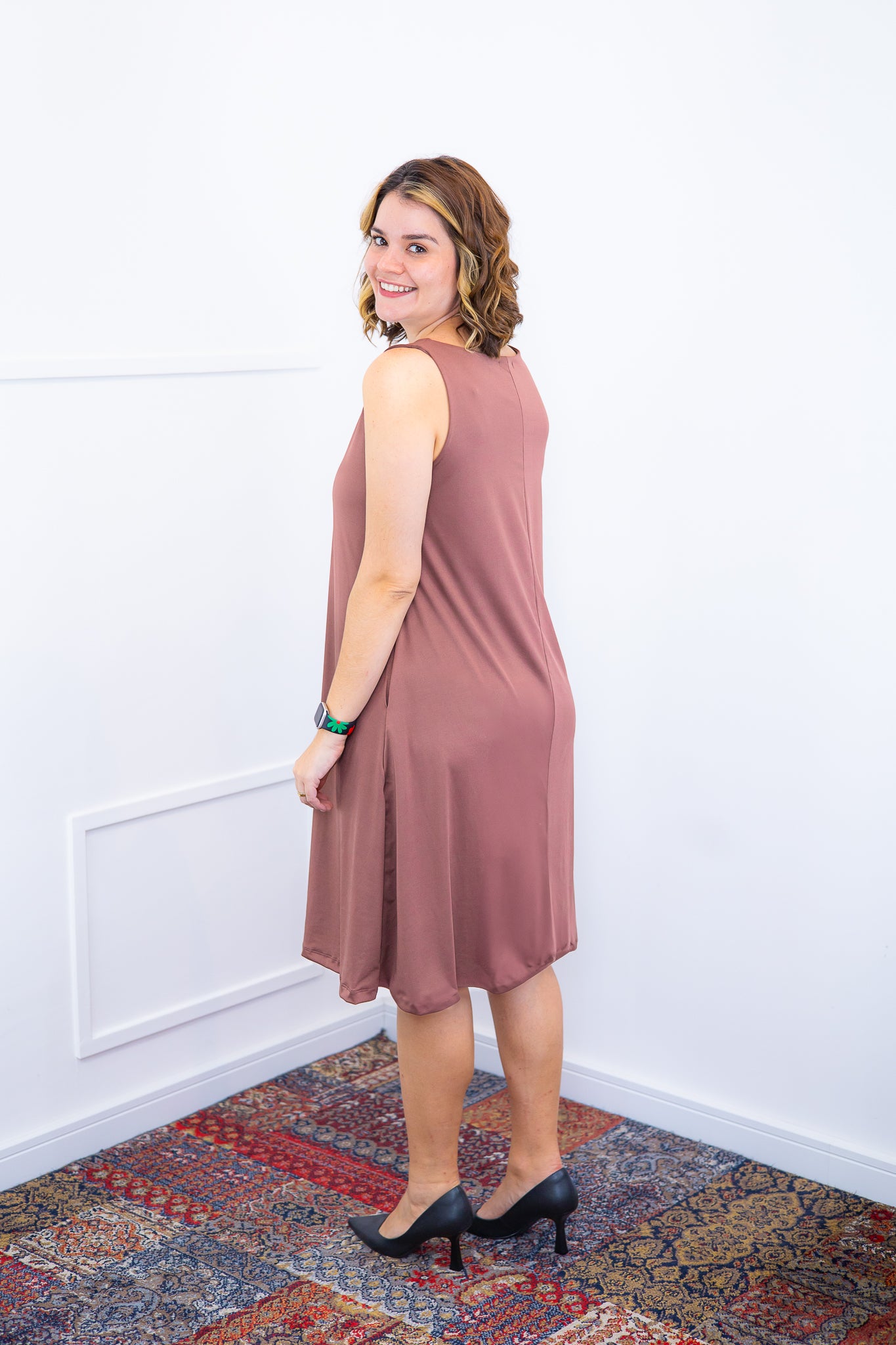 Vestido Sofia - Malha Confort Regata Midi - Bazar Online
