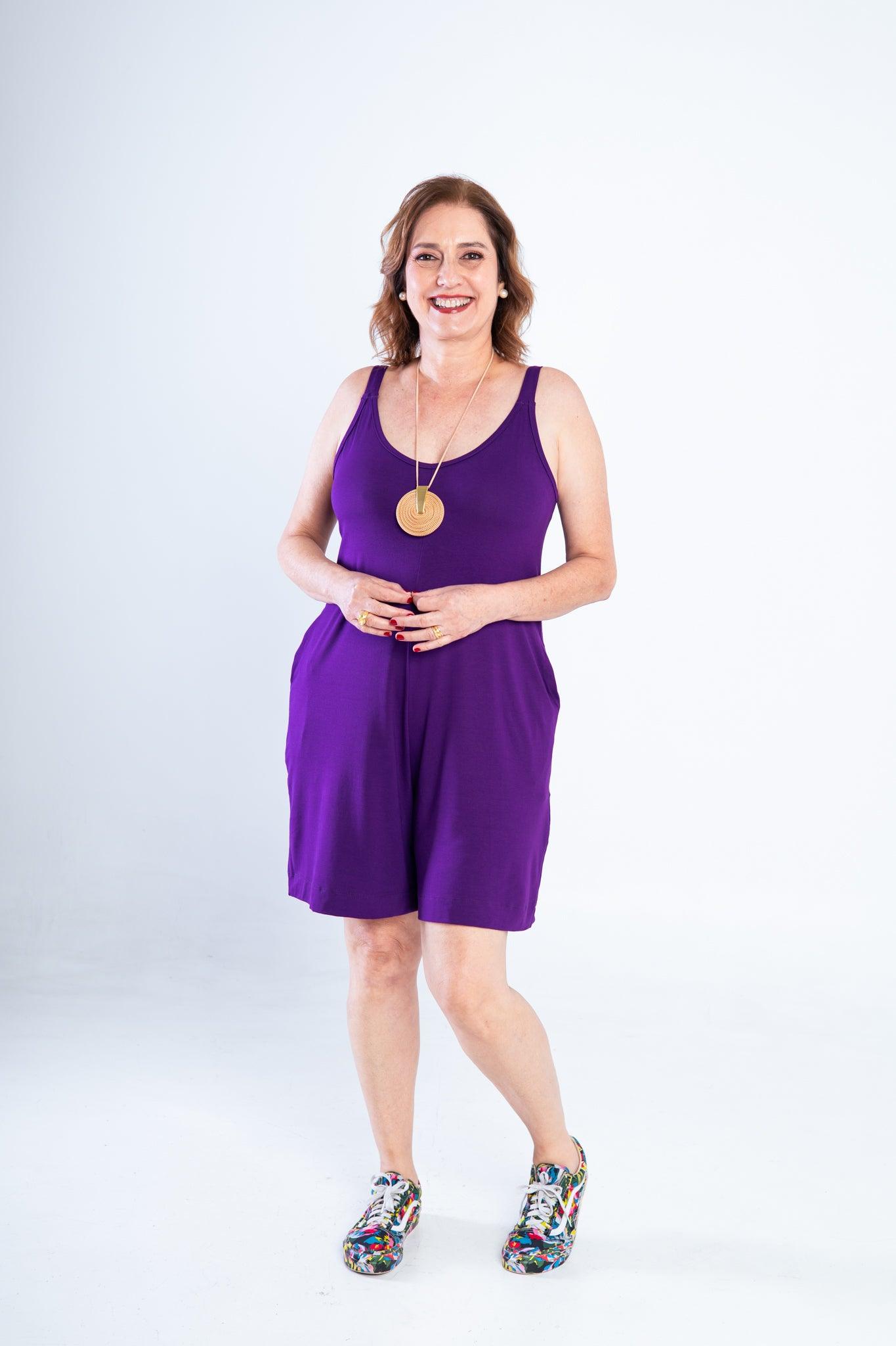 Macaquinho Kate - Midi Alça Larga - Bazar Online