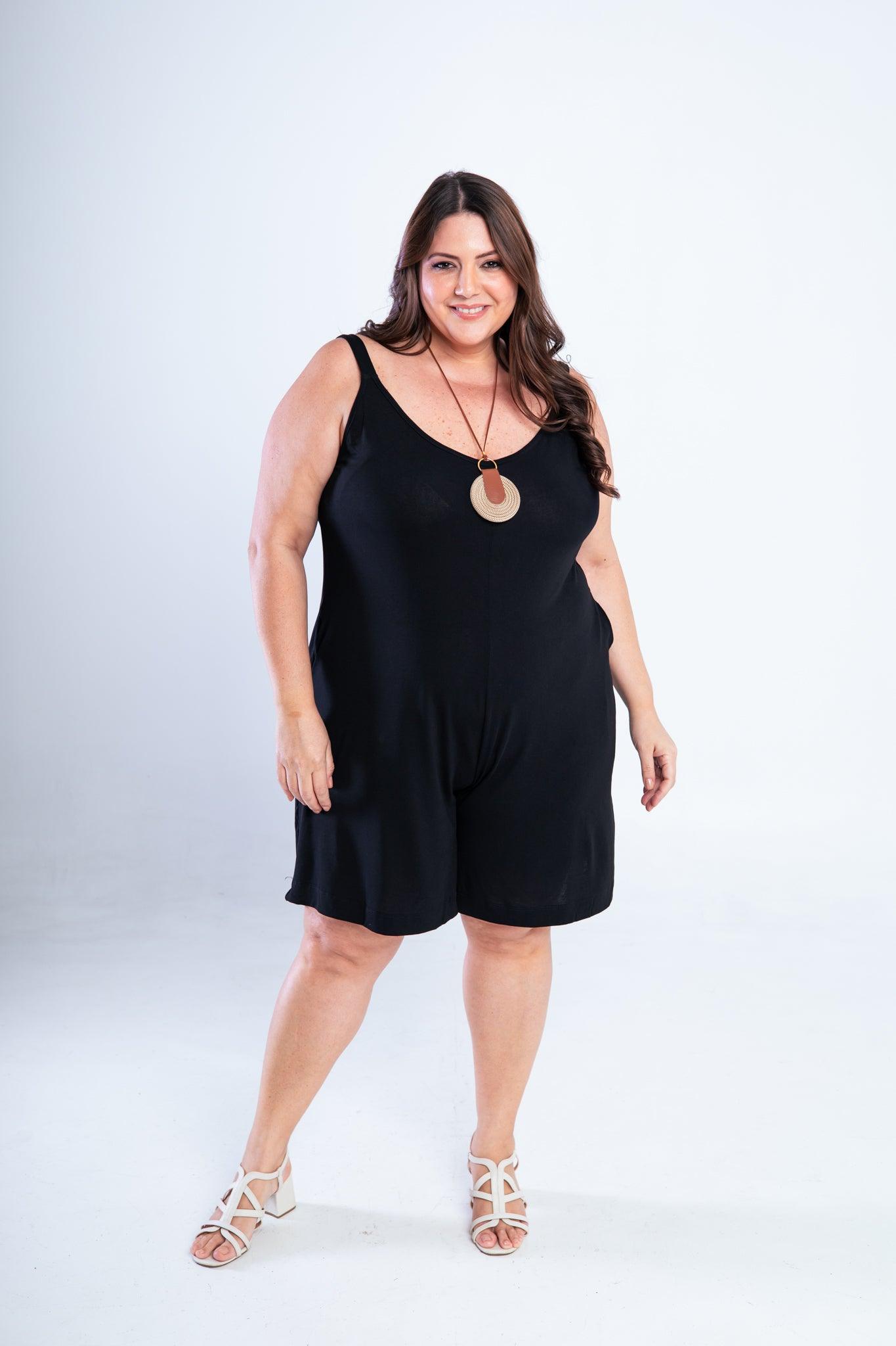 Macaquinho Kate - Midi Alça Larga - Bazar Online