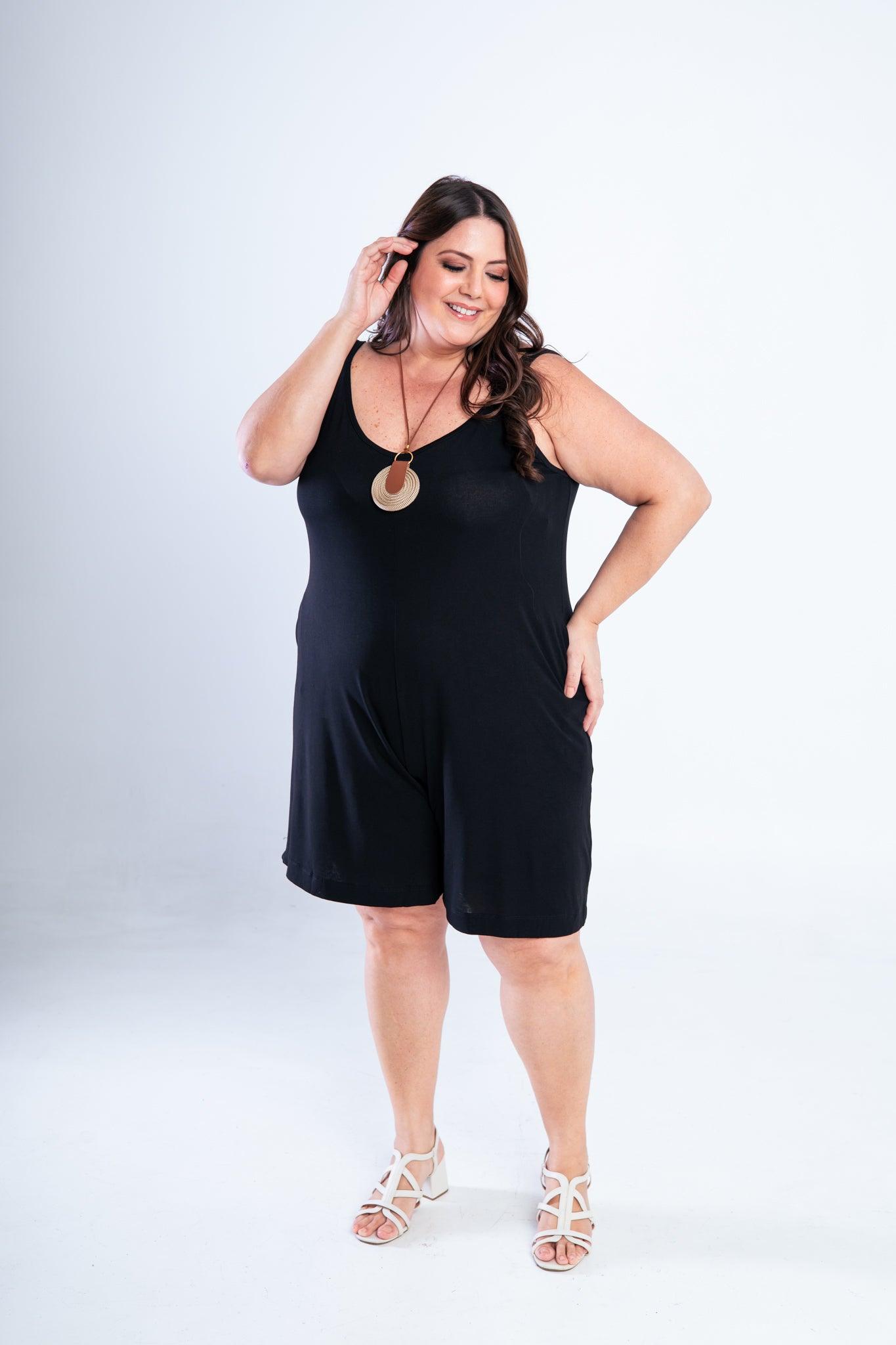 Macaquinho Kate - Midi Alça Larga - Bazar Online