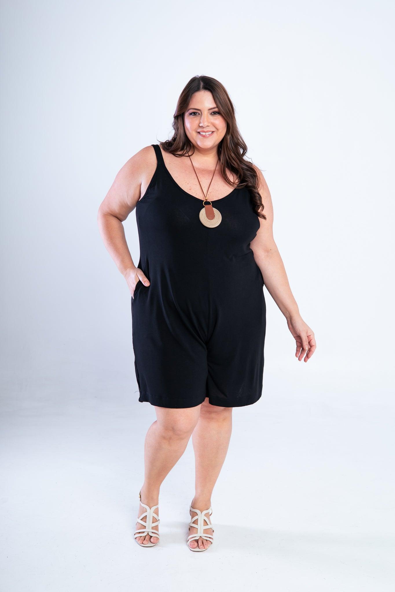 Macaquinho Kate - Midi Alça Larga - Bazar Online