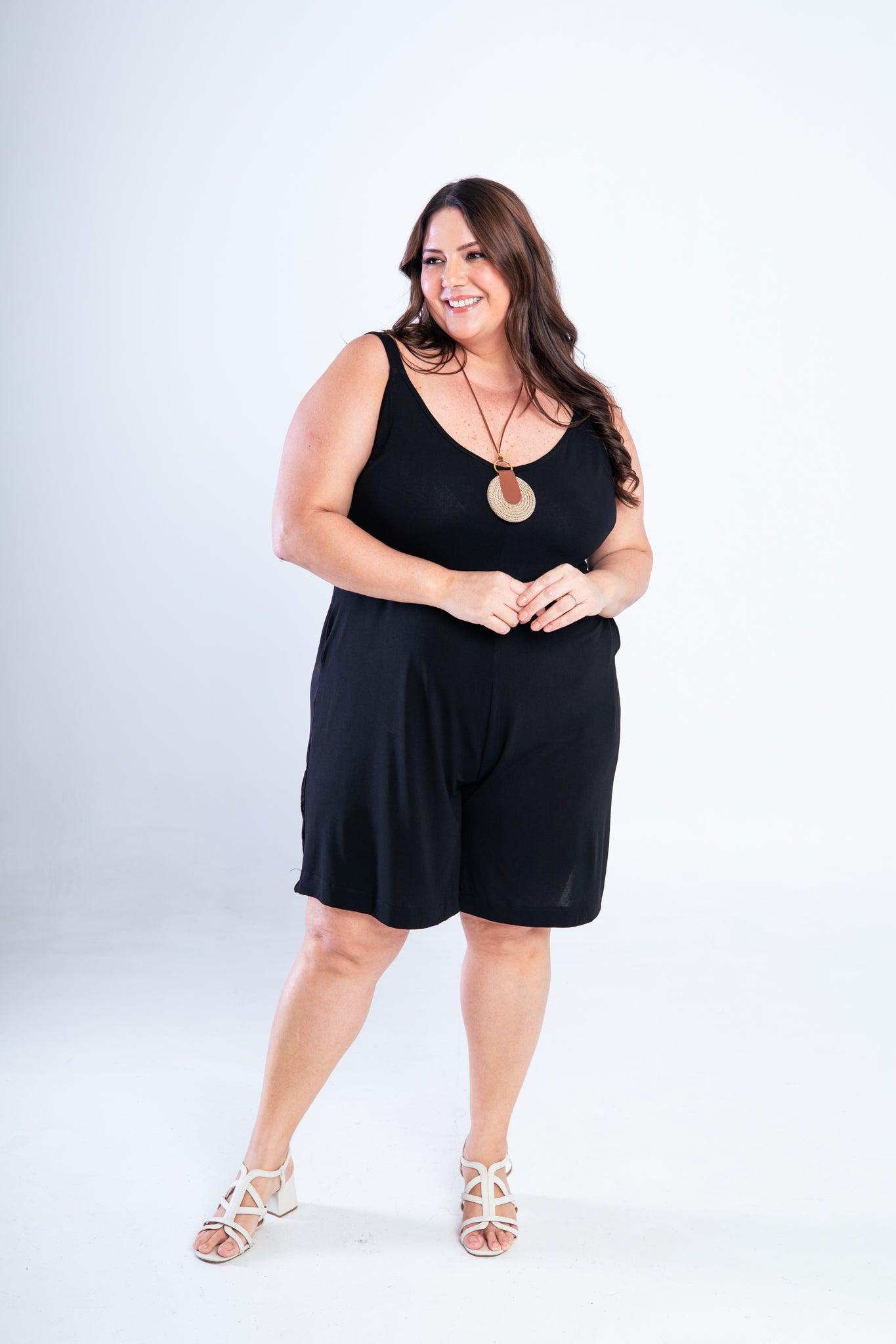 Macaquinho Kate - Midi Alça Larga - Bazar Online