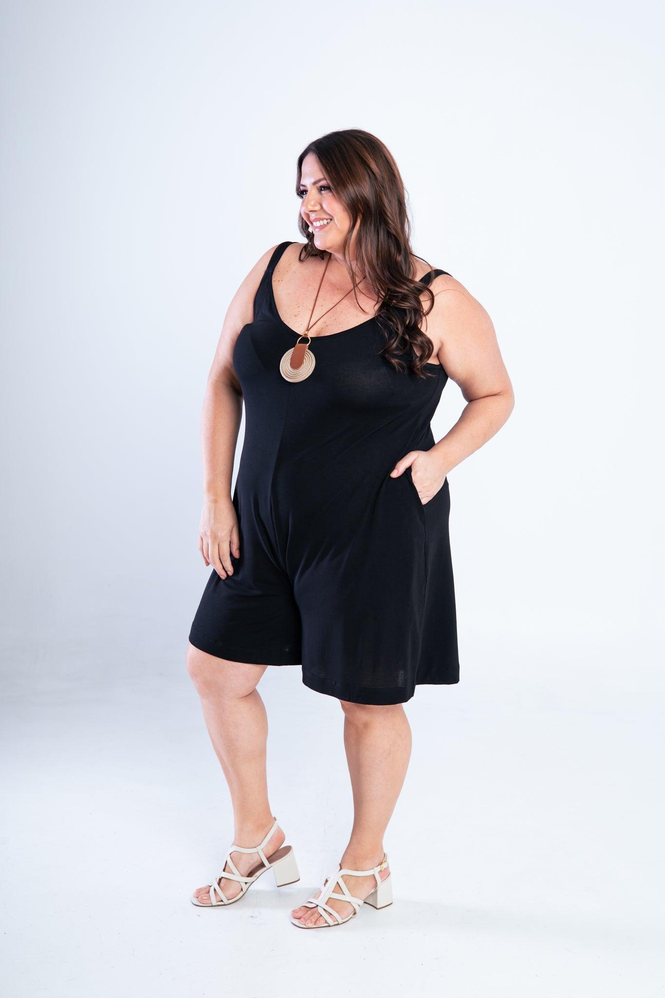 Macaquinho Kate - Midi Alça Larga - Bazar Online