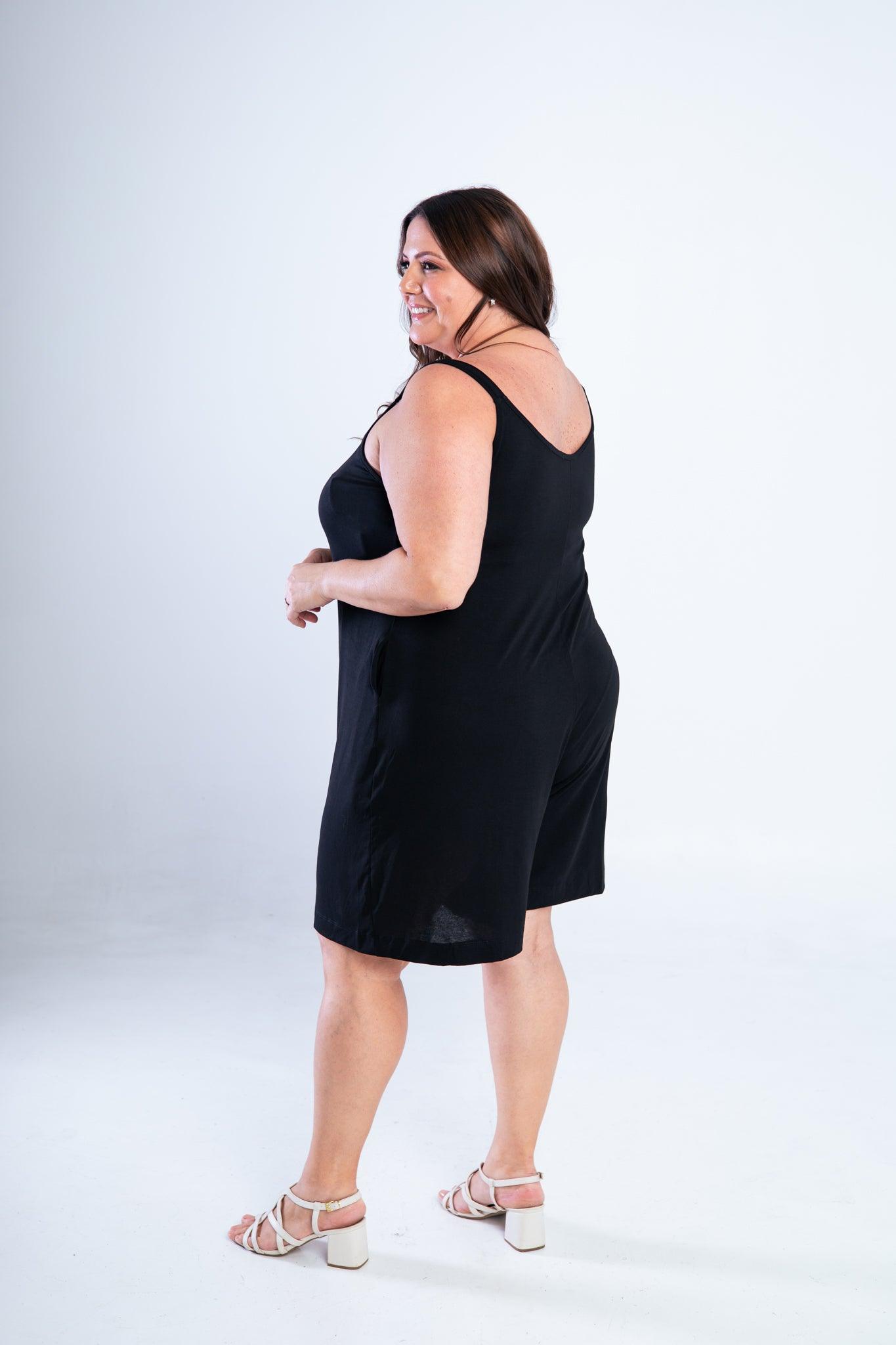 Macaquinho Kate - Midi Alça Larga - Bazar Online