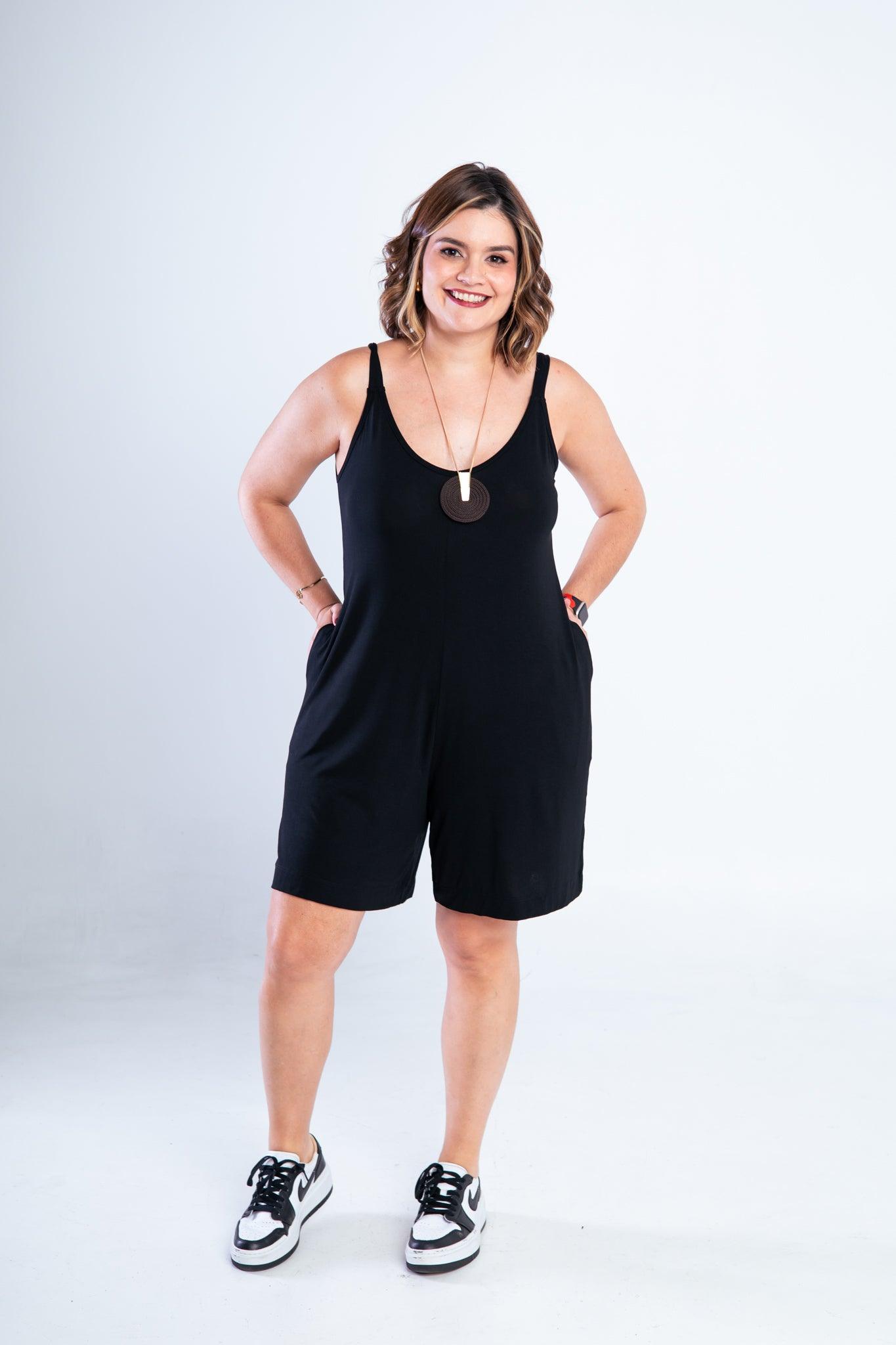 Macaquinho Kate - Midi Alça Larga - Bazar Online