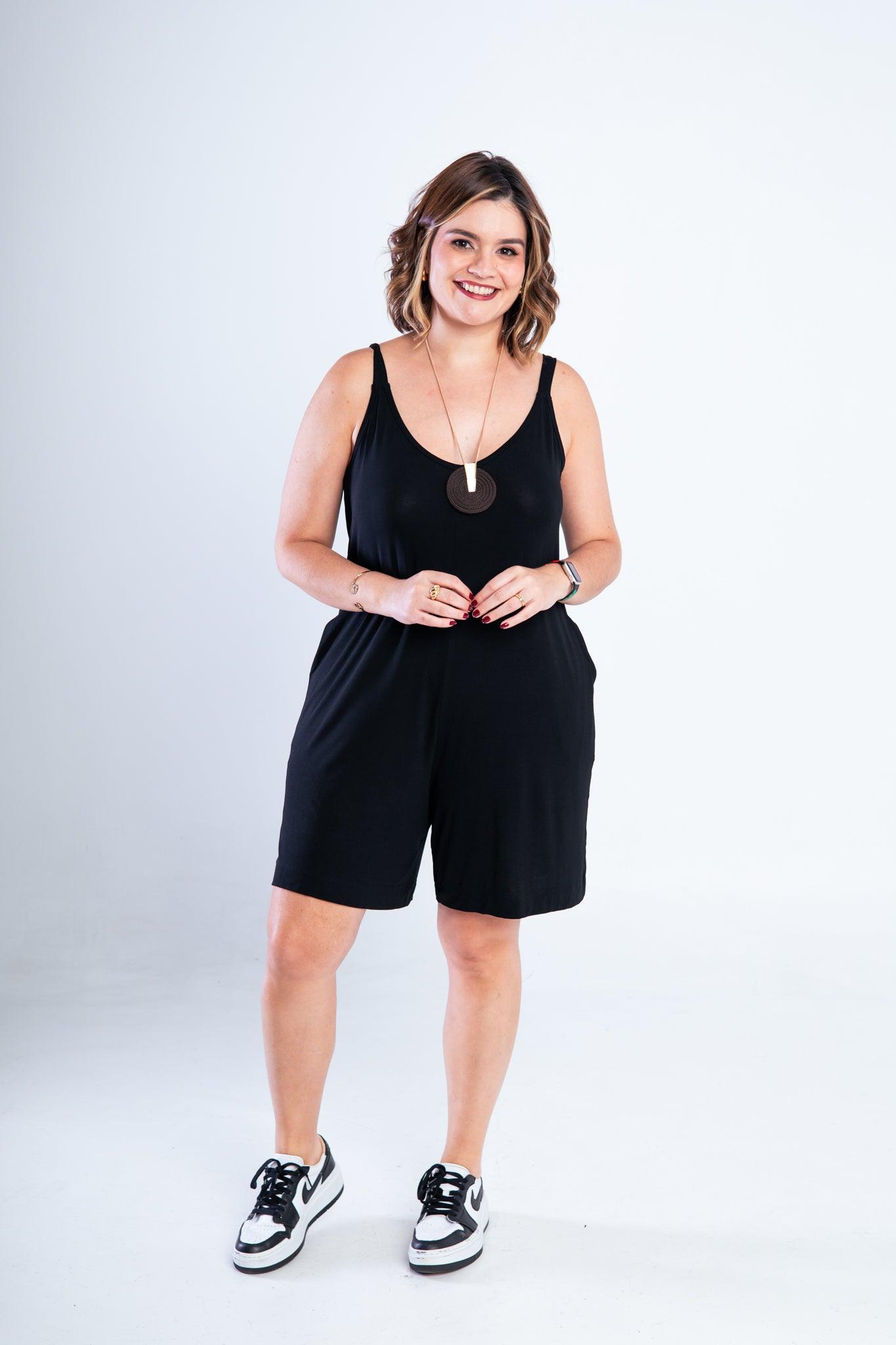 Macaquinho Kate - Midi Alça Larga - Bazar Online