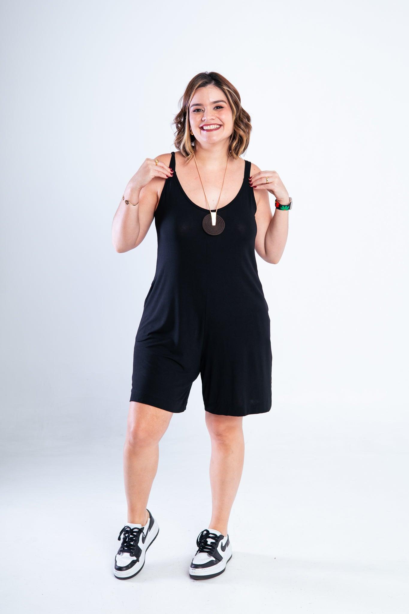 Macaquinho Kate - Midi Alça Larga - Bazar Online