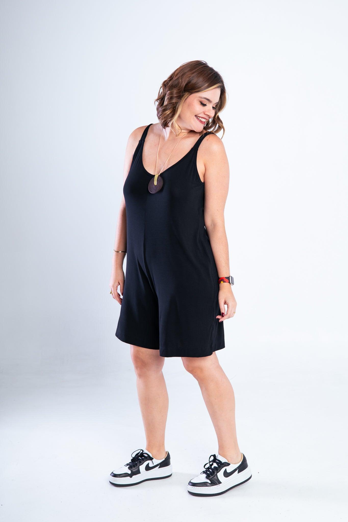 Macaquinho Kate - Midi Alça Larga - Bazar Online