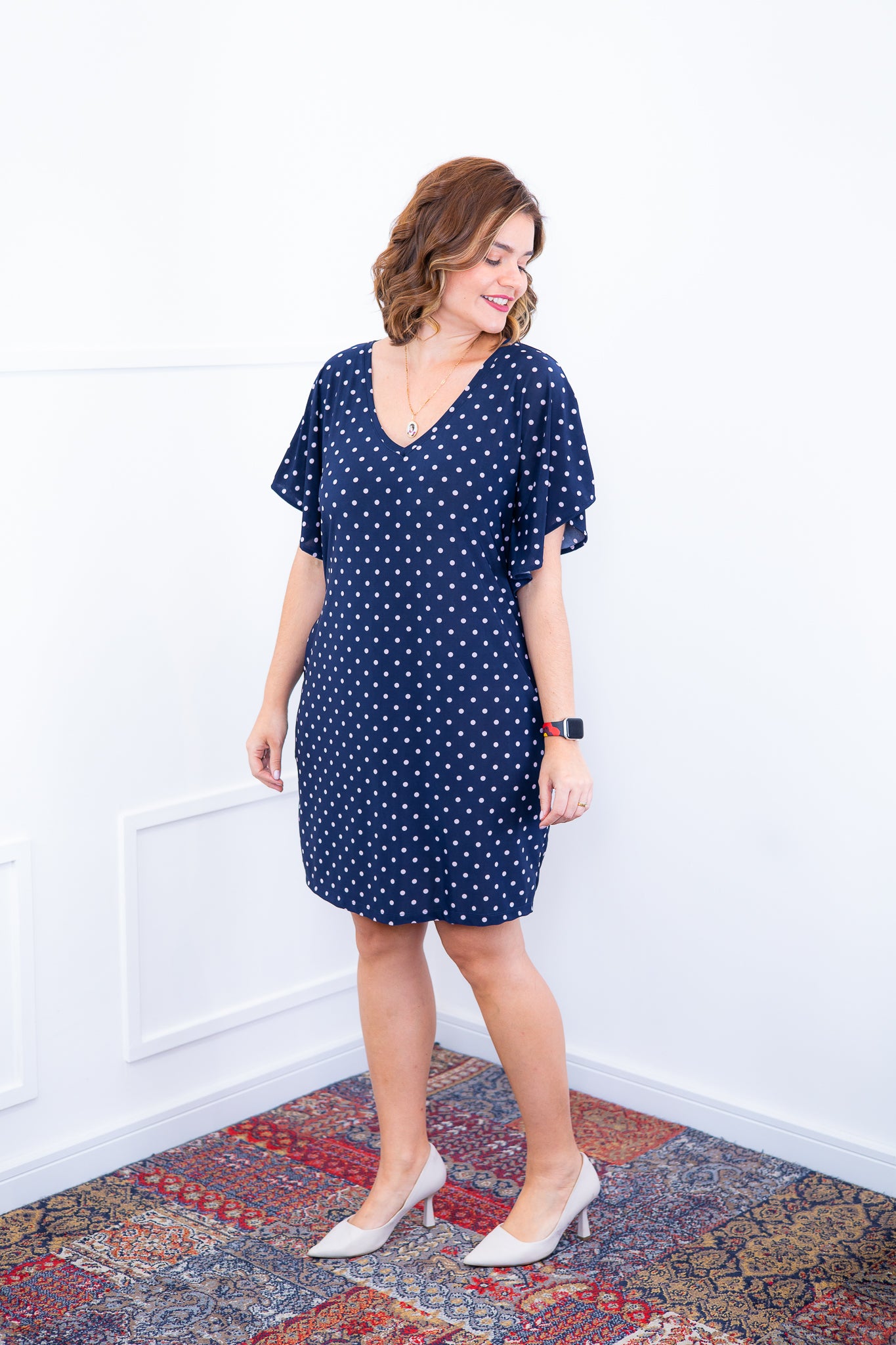 Vestido Helena - Malha Confort Manga Morcego - Bazar Online