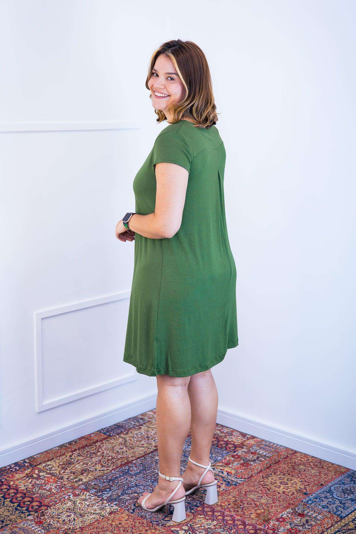 Vestido Laura - Evasê Decote V em Viscolycra - Bazar Online