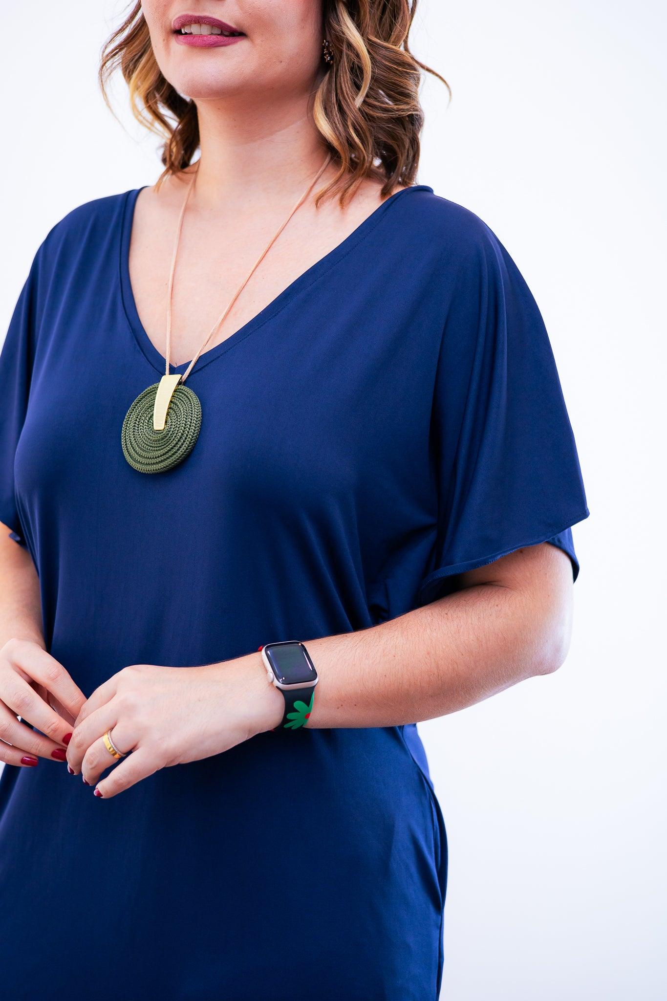 Vestido Helena - Malha Confort Manga Morcego - Bazar Online