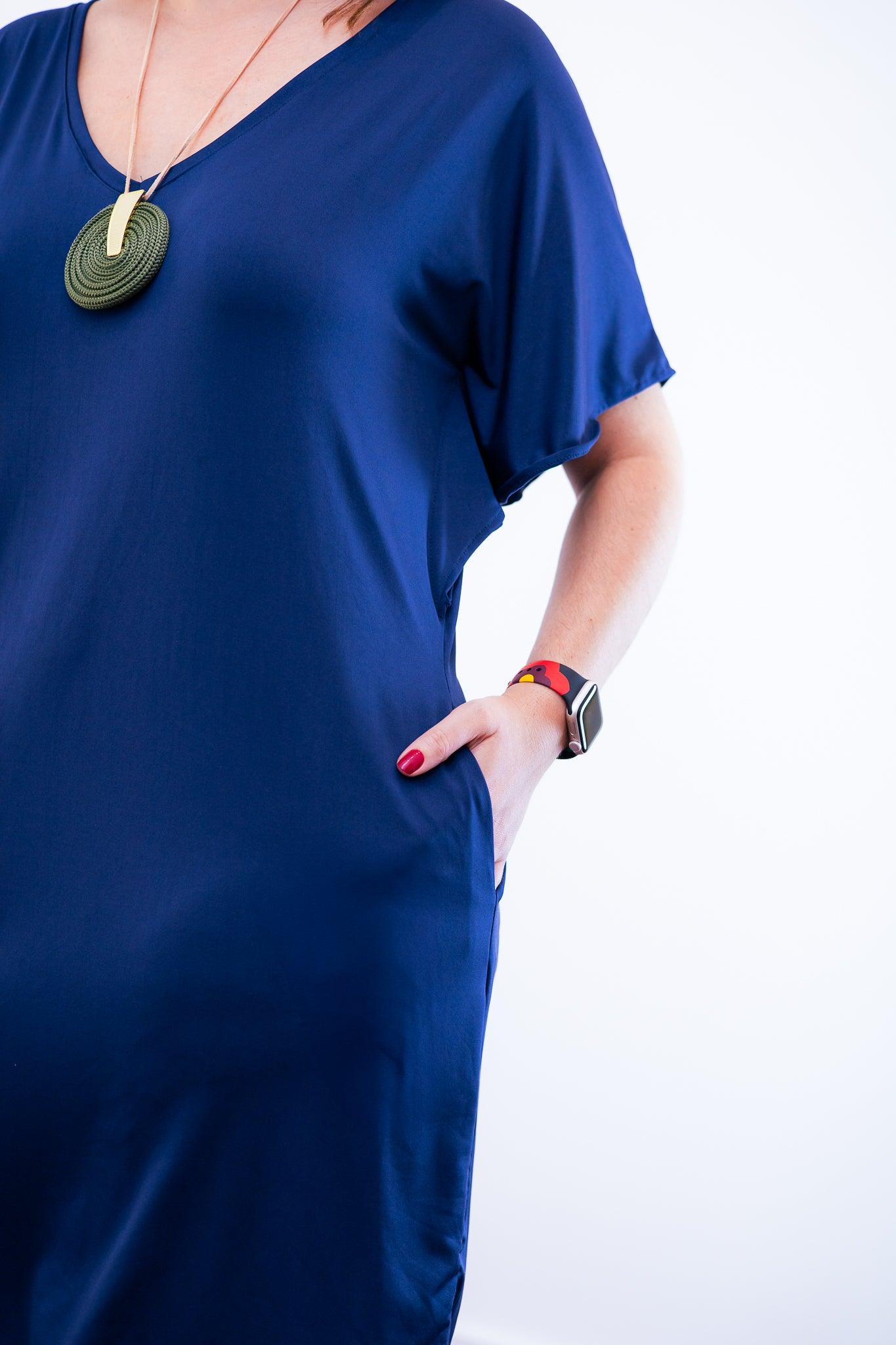 Vestido Helena - Malha Confort Manga Morcego - Bazar Online