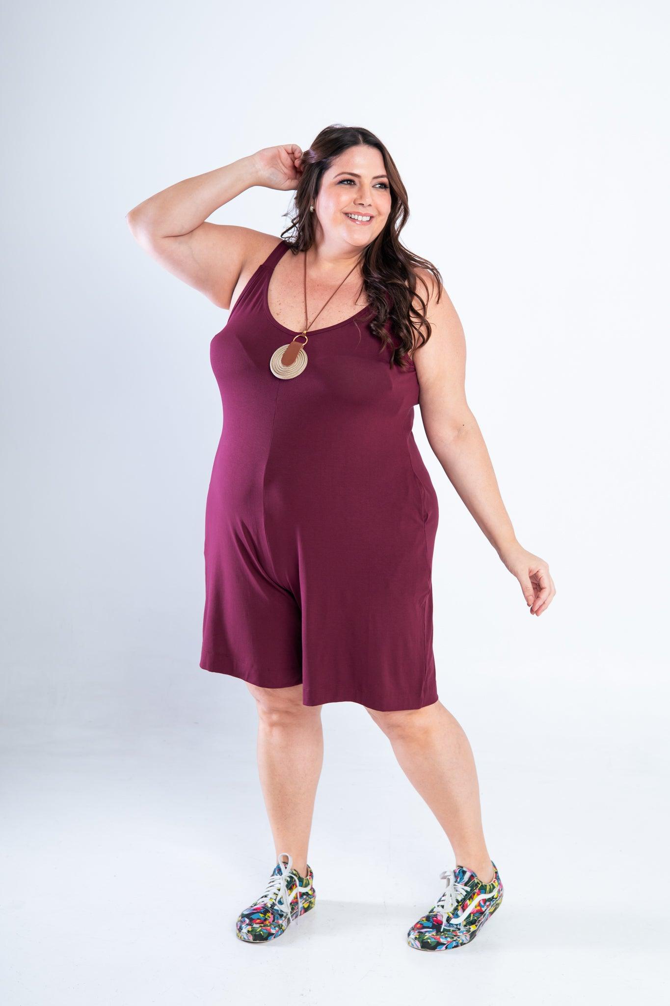 Macaquinho Kate - Midi Alça Larga - Bazar Online