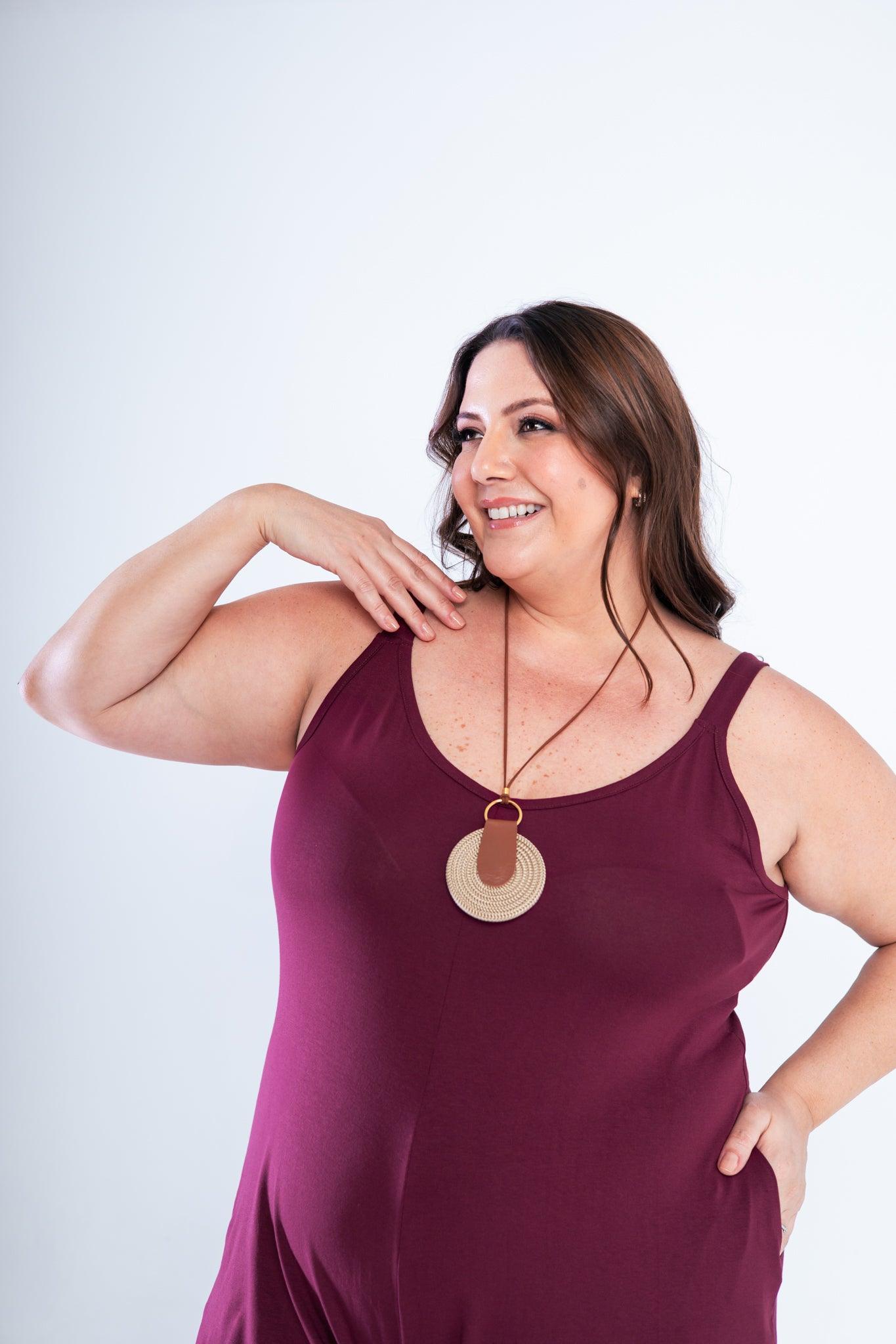 Macaquinho Kate - Midi Alça Larga - Bazar Online