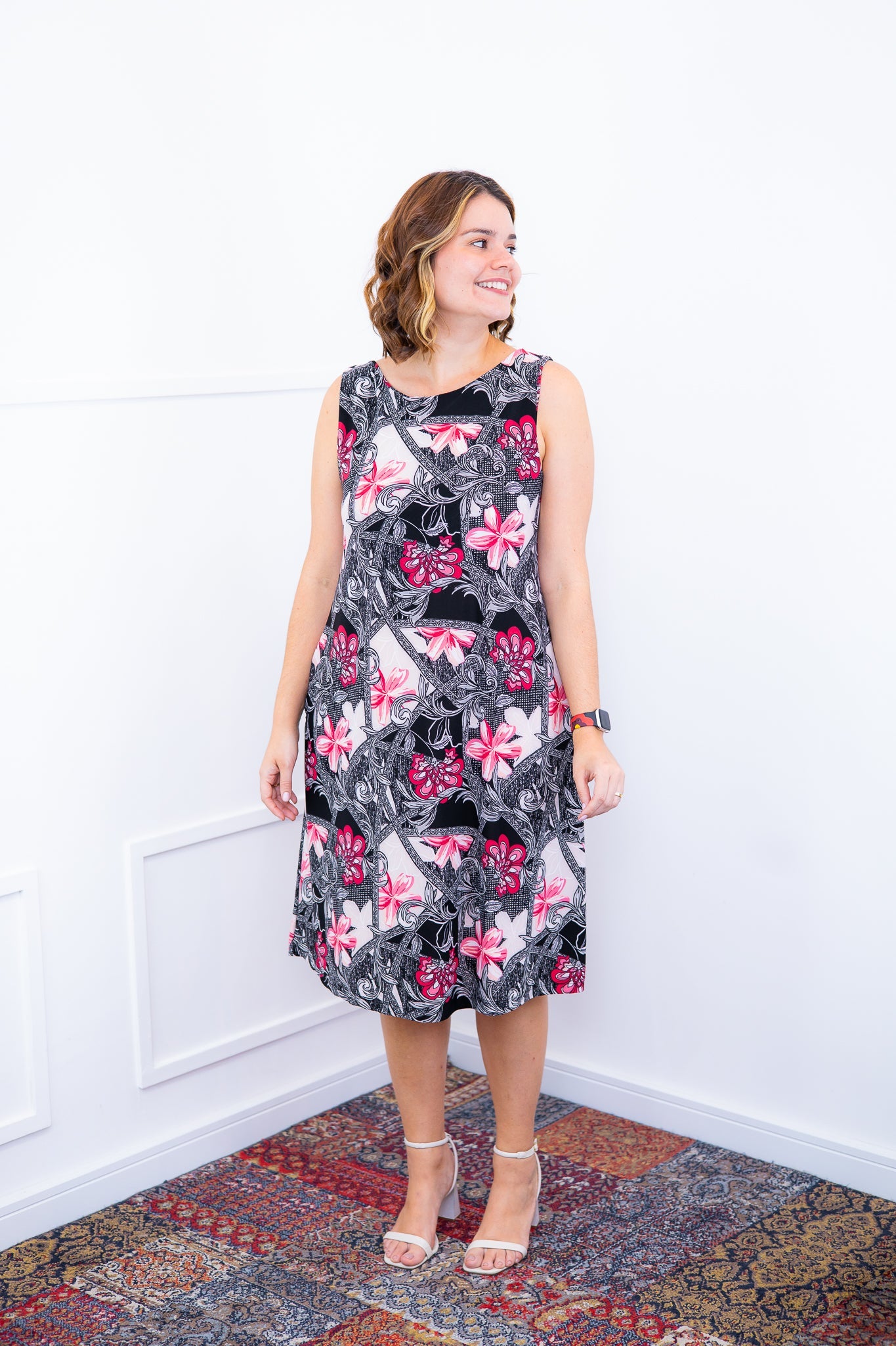 Vestido Sofia - Malha Confort Regata Midi - Bazar Online