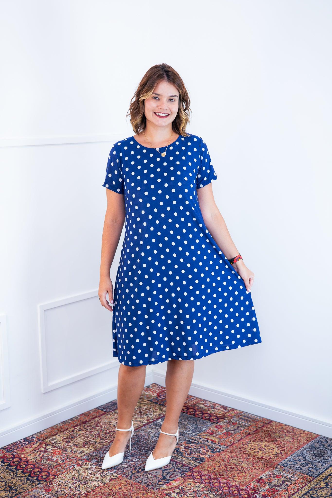 Vestido Sara - Malha Confort Midi com Manga - Bazar Online