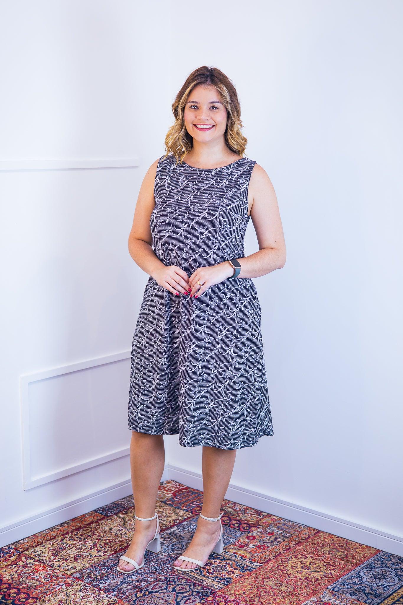 Vestido Sofia - Malha Confort Regata Midi - Bazar Online