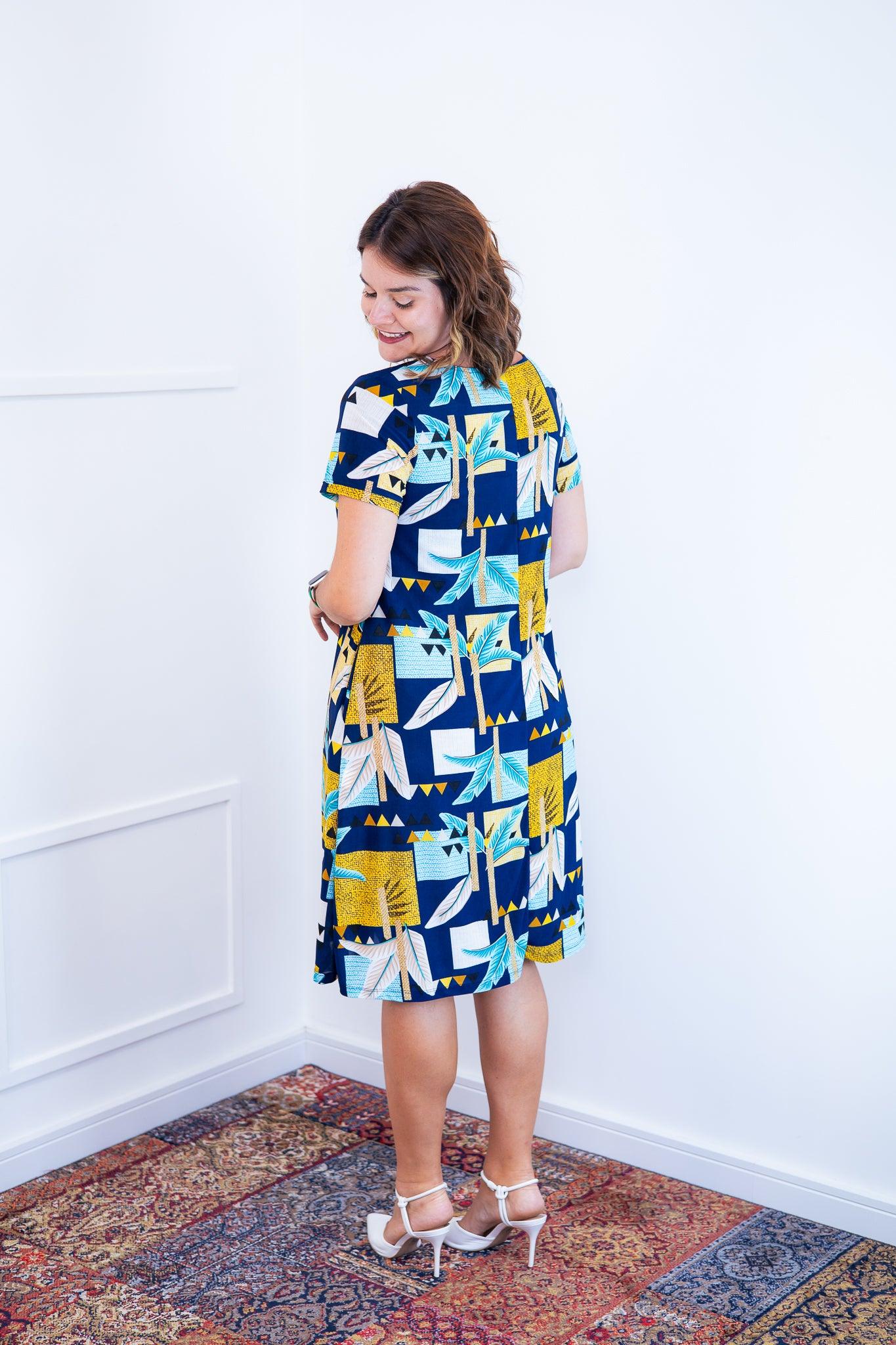 Vestido Sara - Malha Confort Midi com Manga - Bazar Online