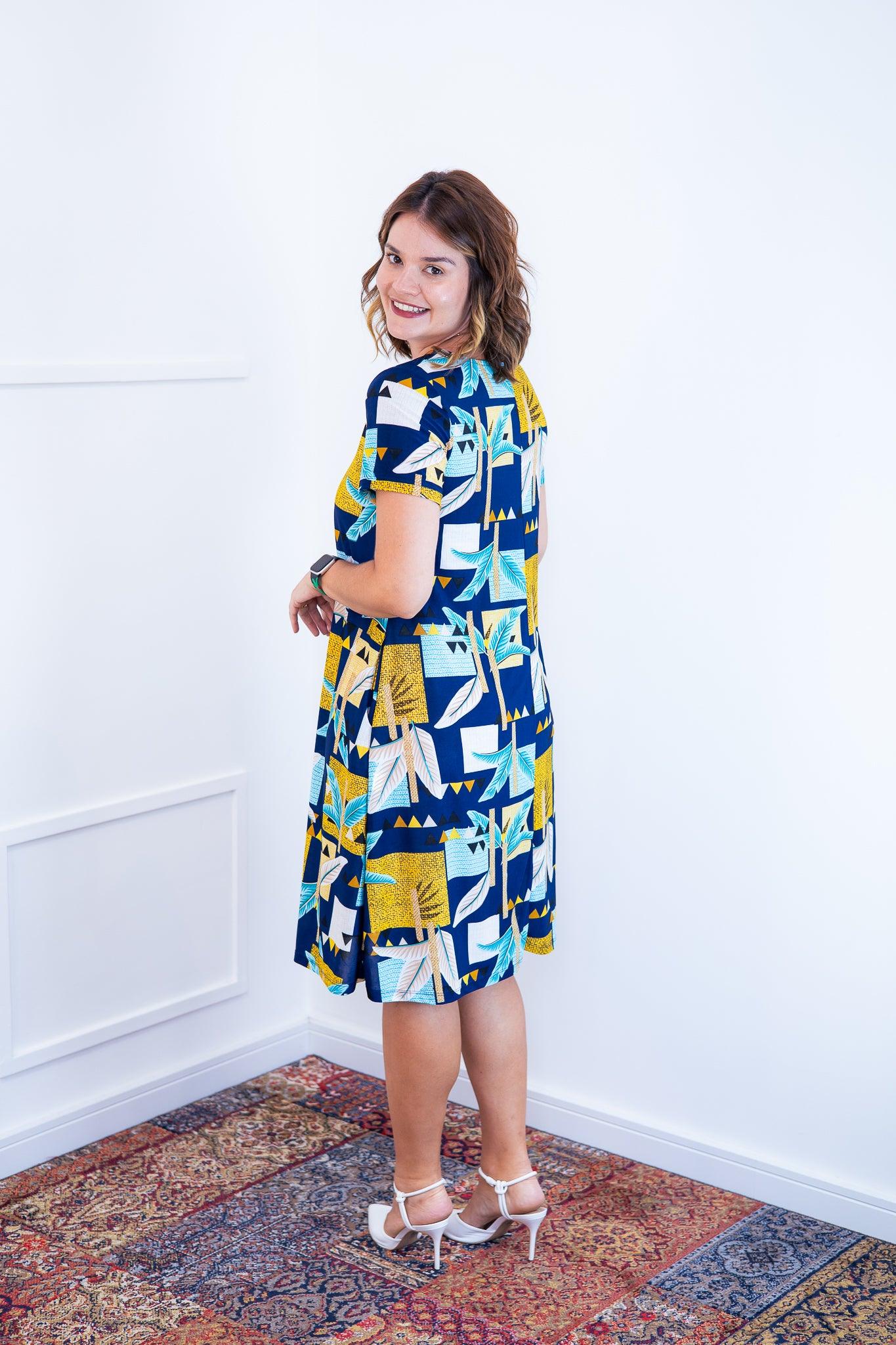 Vestido Sara - Malha Confort Midi com Manga - Bazar Online