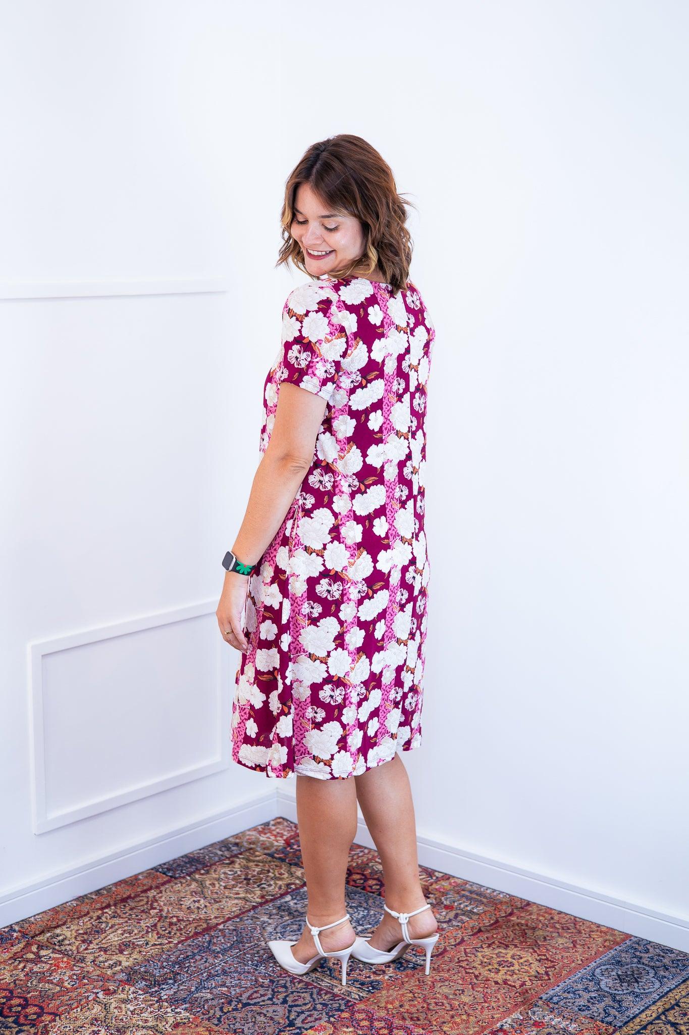 Vestido Sara - Malha Confort Midi com Manga - Bazar Online