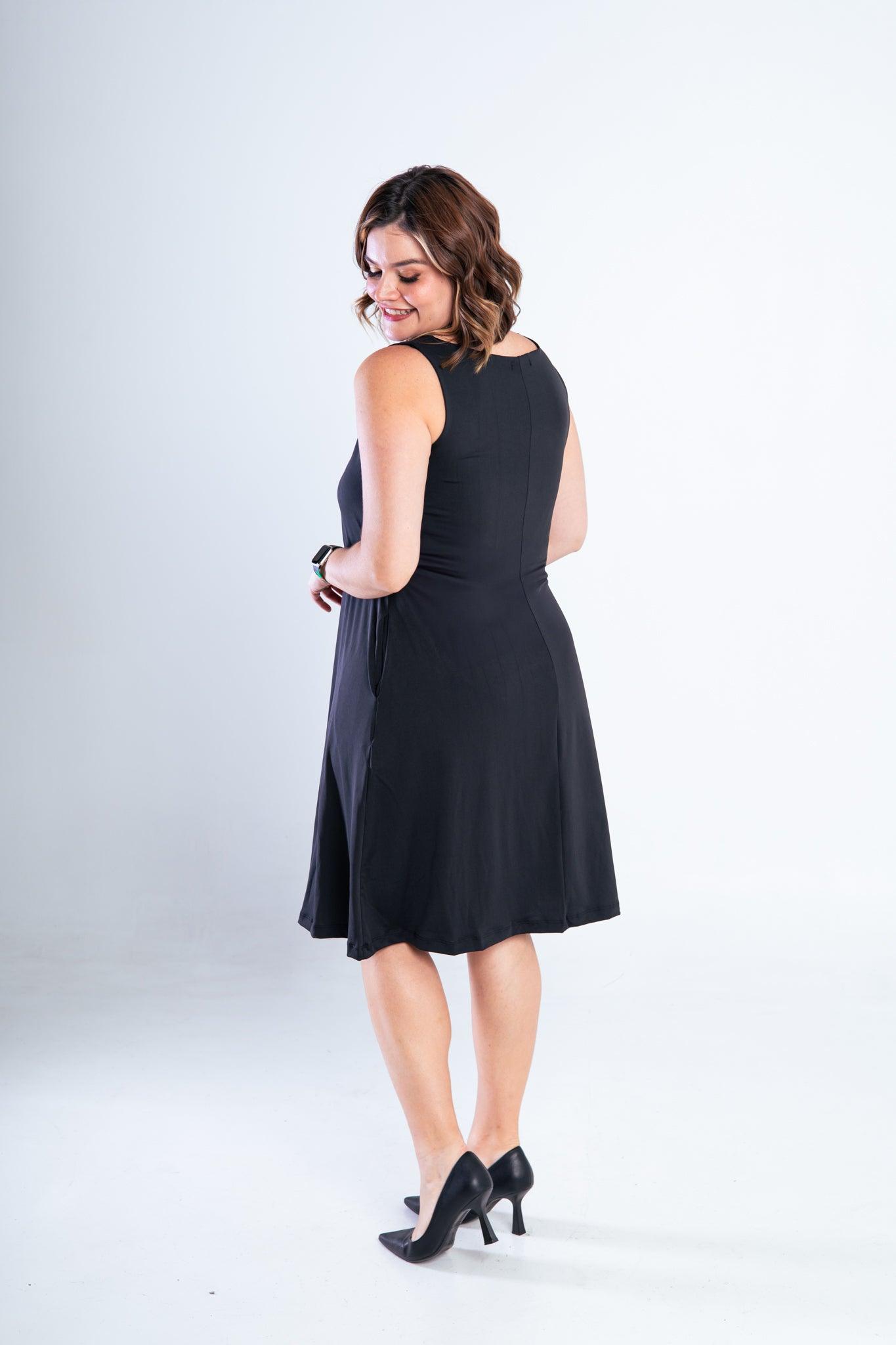 Vestido Sofia - Malha Confort Regata Midi - Bazar Online