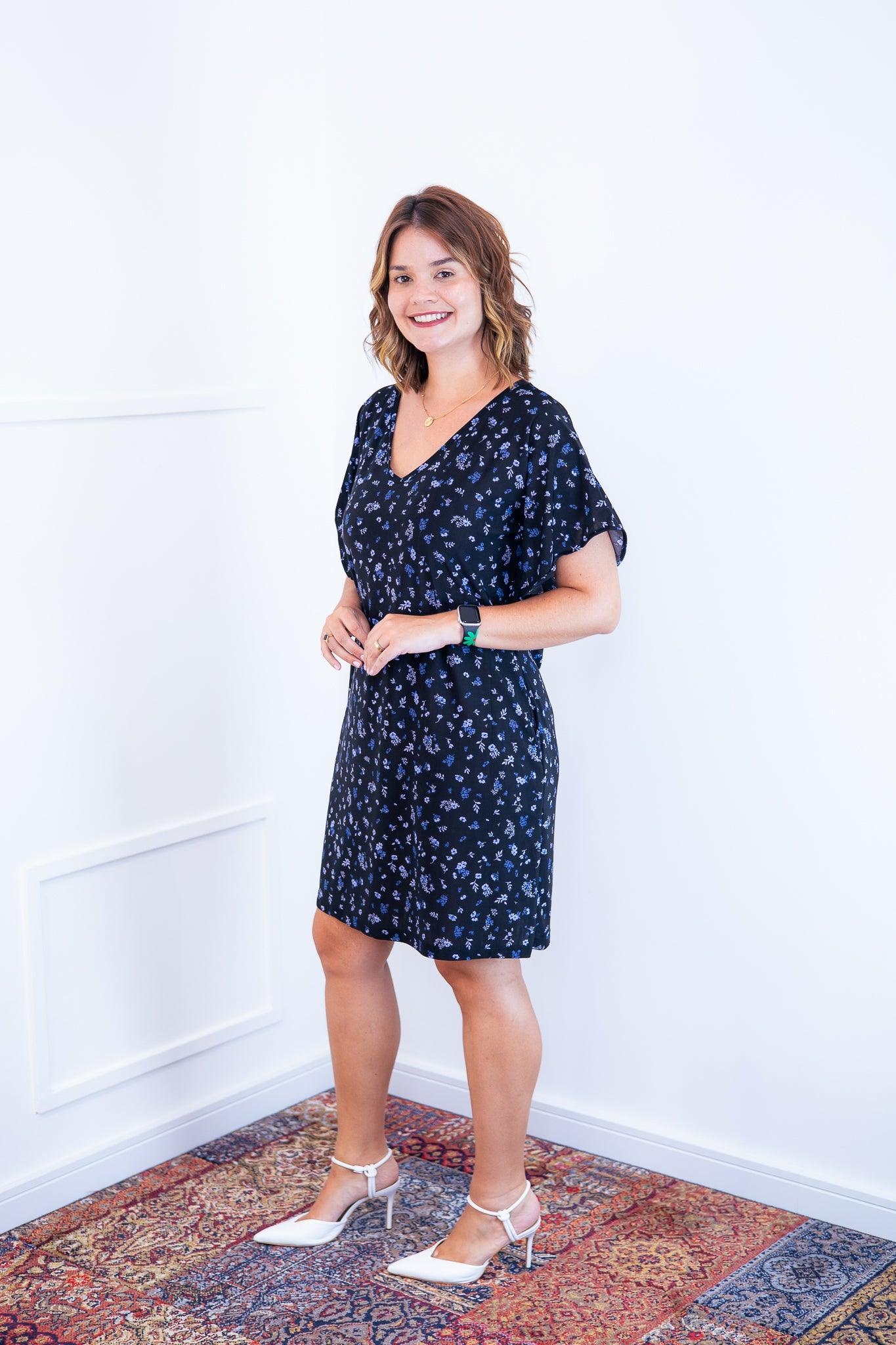 Vestido Helena - Malha Confort Manga Morcego - Bazar Online