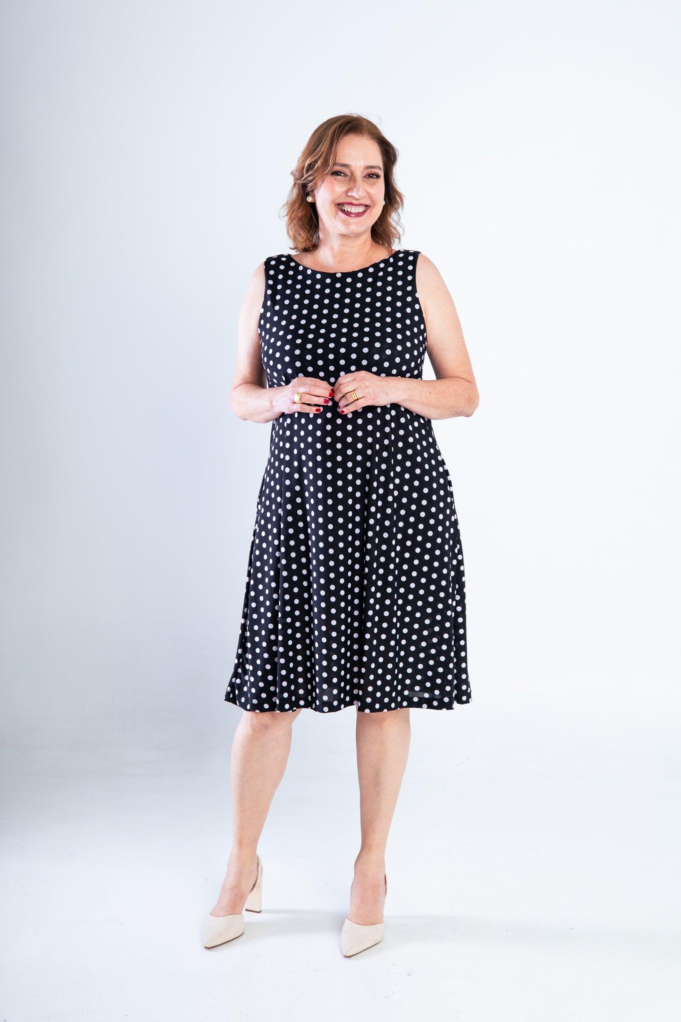 Vestido Sofia - Malha Confort Regata Midi - Bazar Online